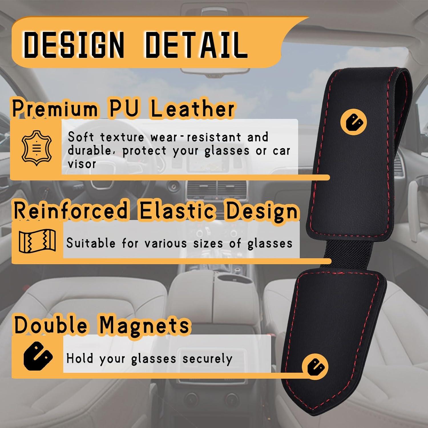 Soporte de Gafas de Sol Syusia para Visera de Coche Negro