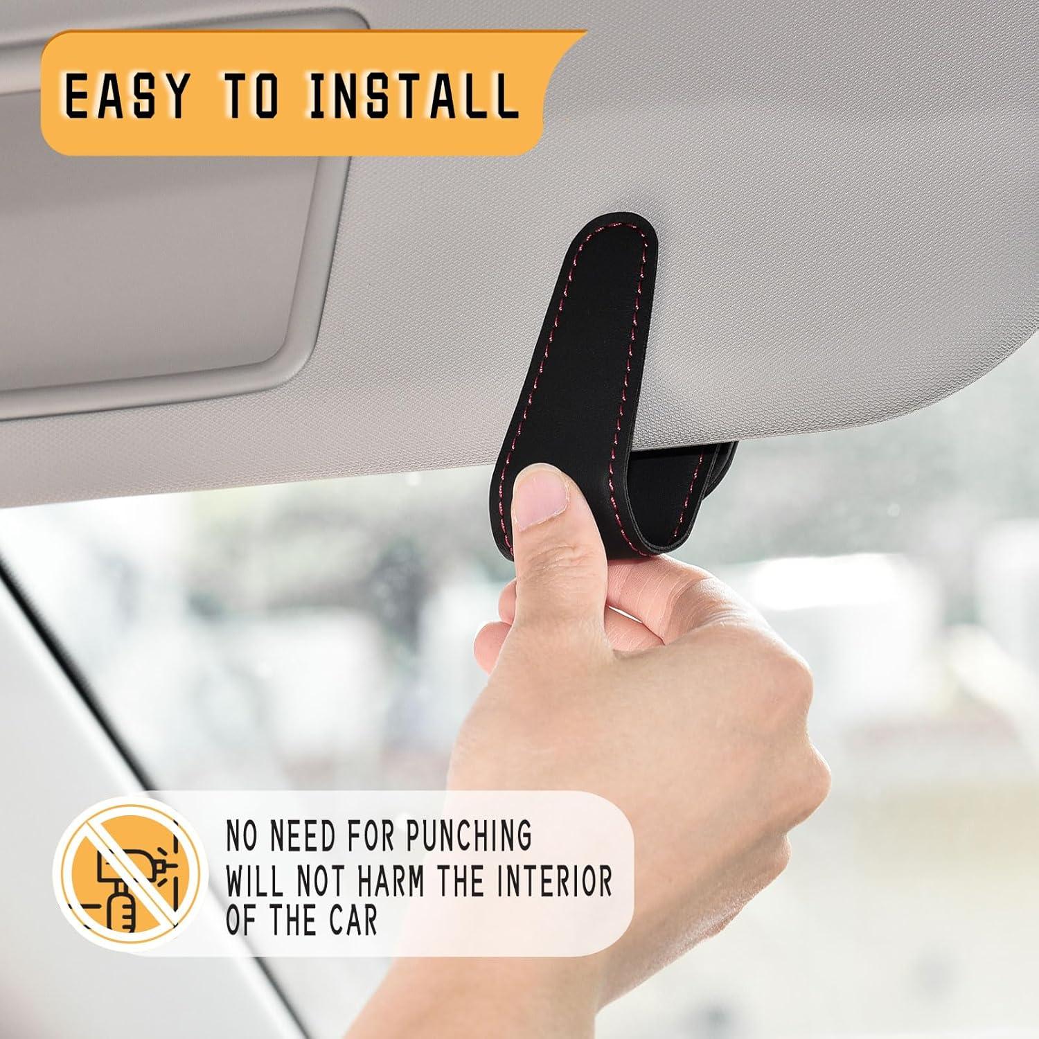 Soporte de Gafas de Sol Syusia para Visera de Coche Negro