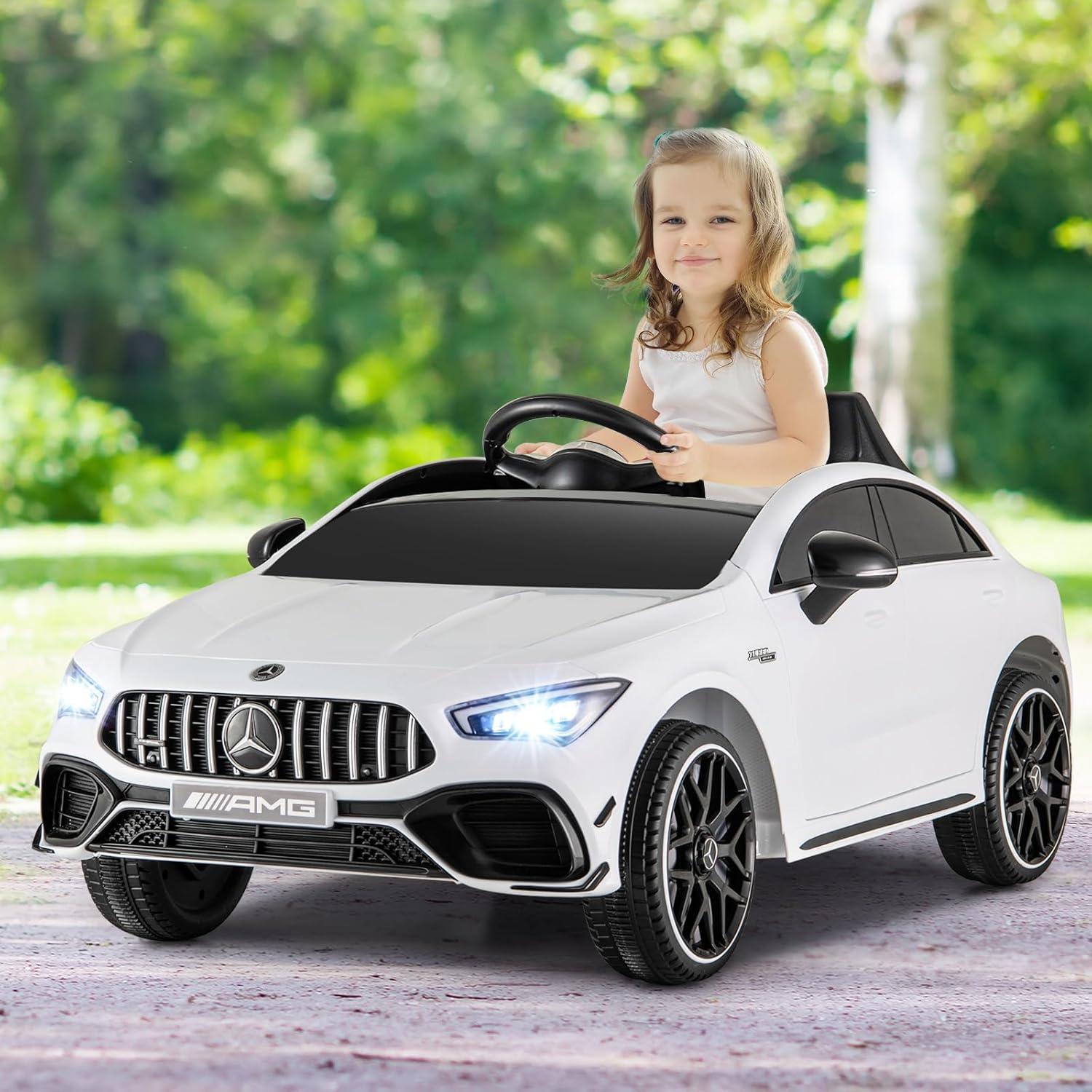 Coche Eléctrico Mercedes-Benz 12V Costzon para Niños Blanco