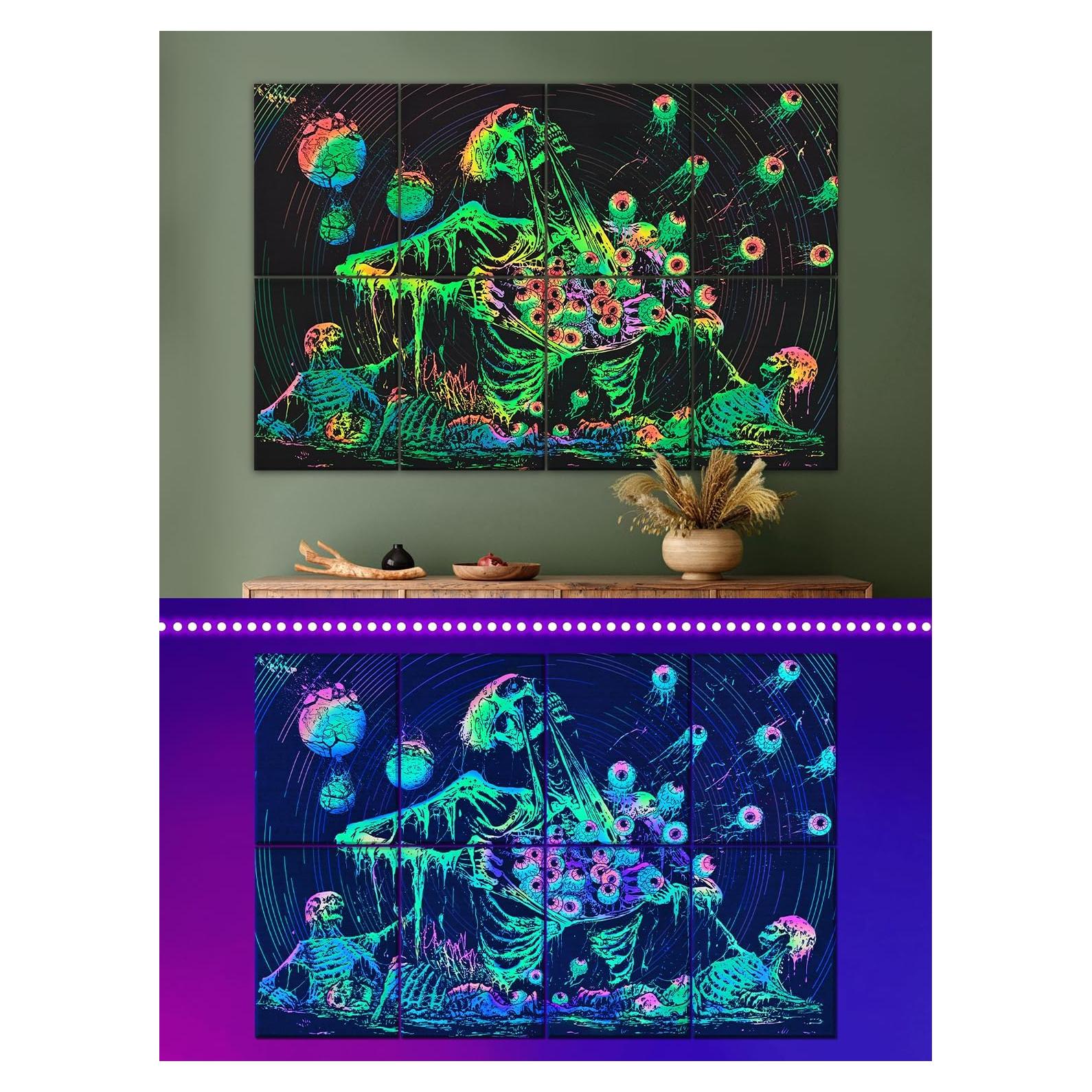 Paquete de 8 Paneles Acústicos AtawLege Esqueleto Humano 121.9x81.3cm