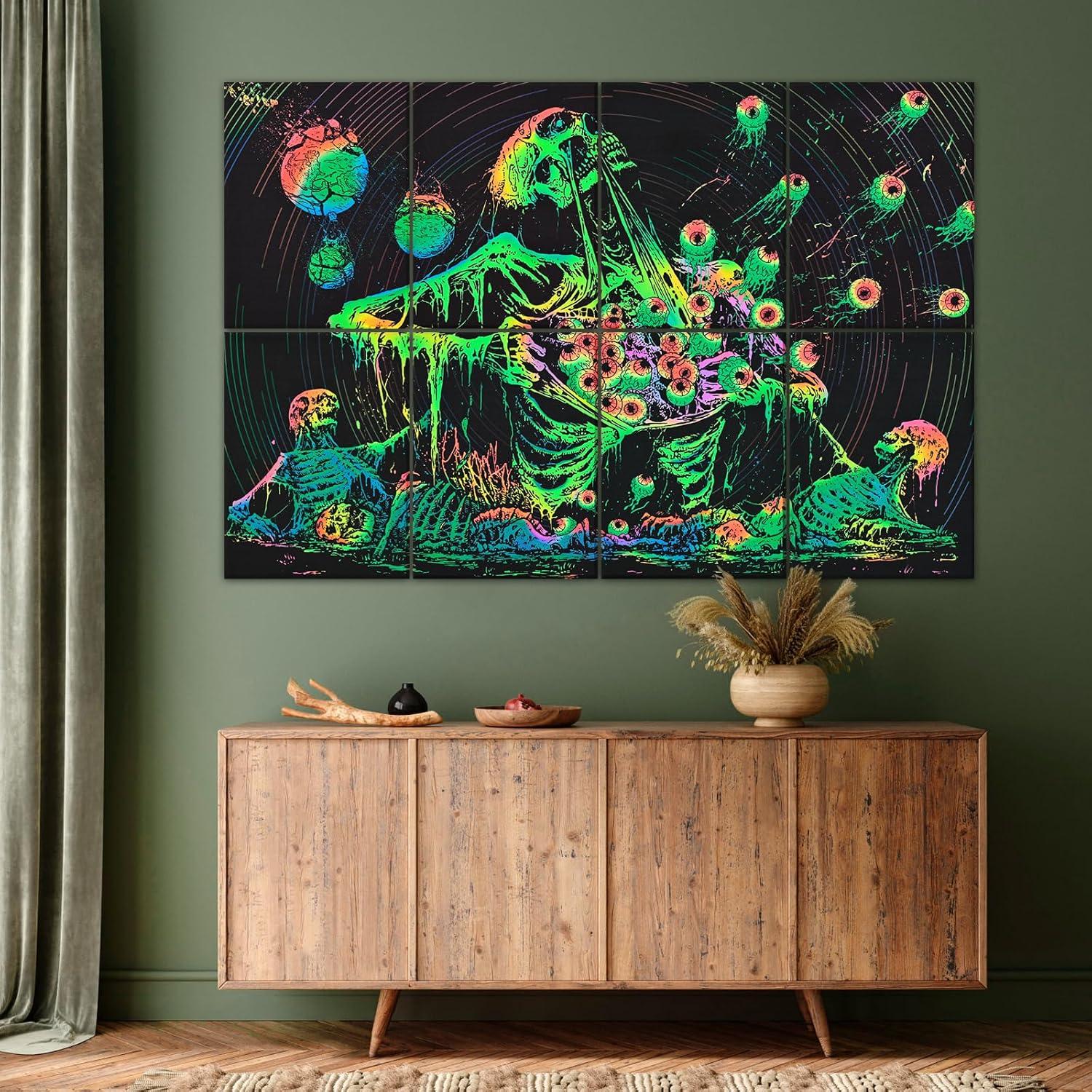 Paquete de 8 Paneles Acústicos AtawLege Esqueleto Humano 121.9x81.3cm