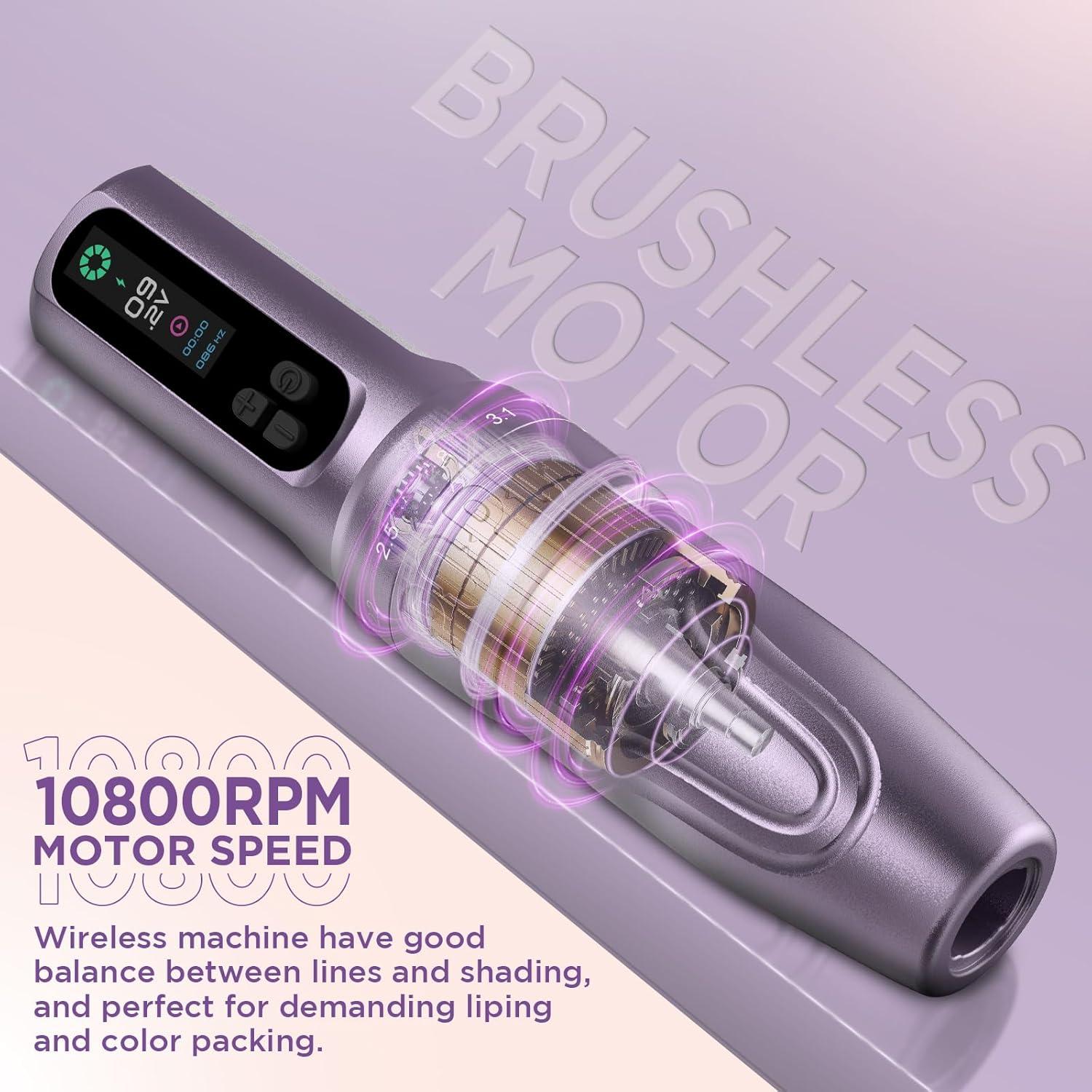 Máquina de Tatuaje Inalámbrica DIVA 1600mAh 6 Golpes Ajustables