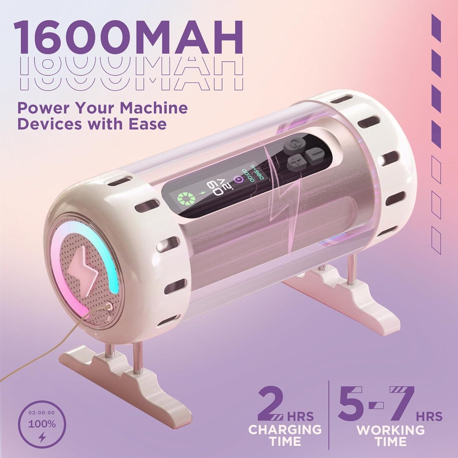 Máquina de Tatuaje Inalámbrica DIVA 1600mAh 6 Golpes Ajustables