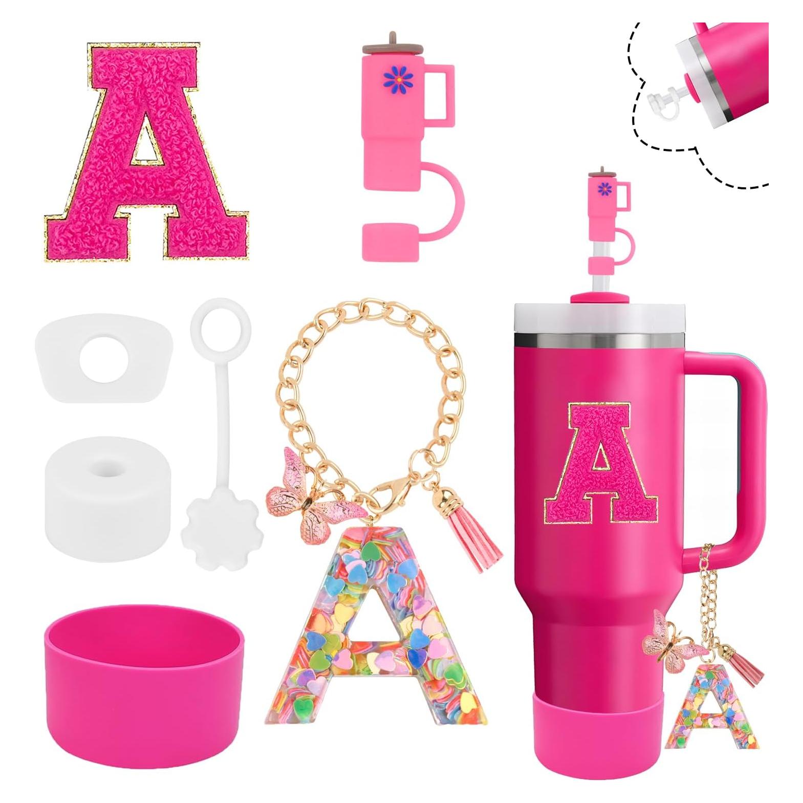 Juego de Accesorios para Copa Stanley QUNNDY 7 Piezas Rosa