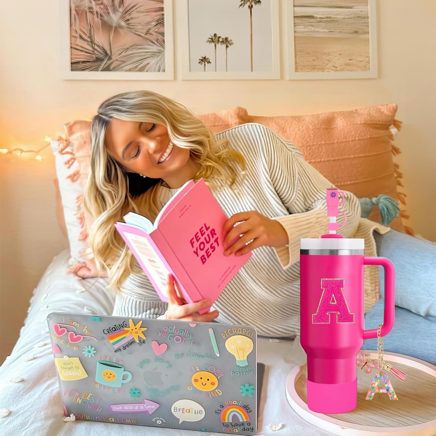 Juego de Accesorios para Copa Stanley QUNNDY 7 Piezas Rosa