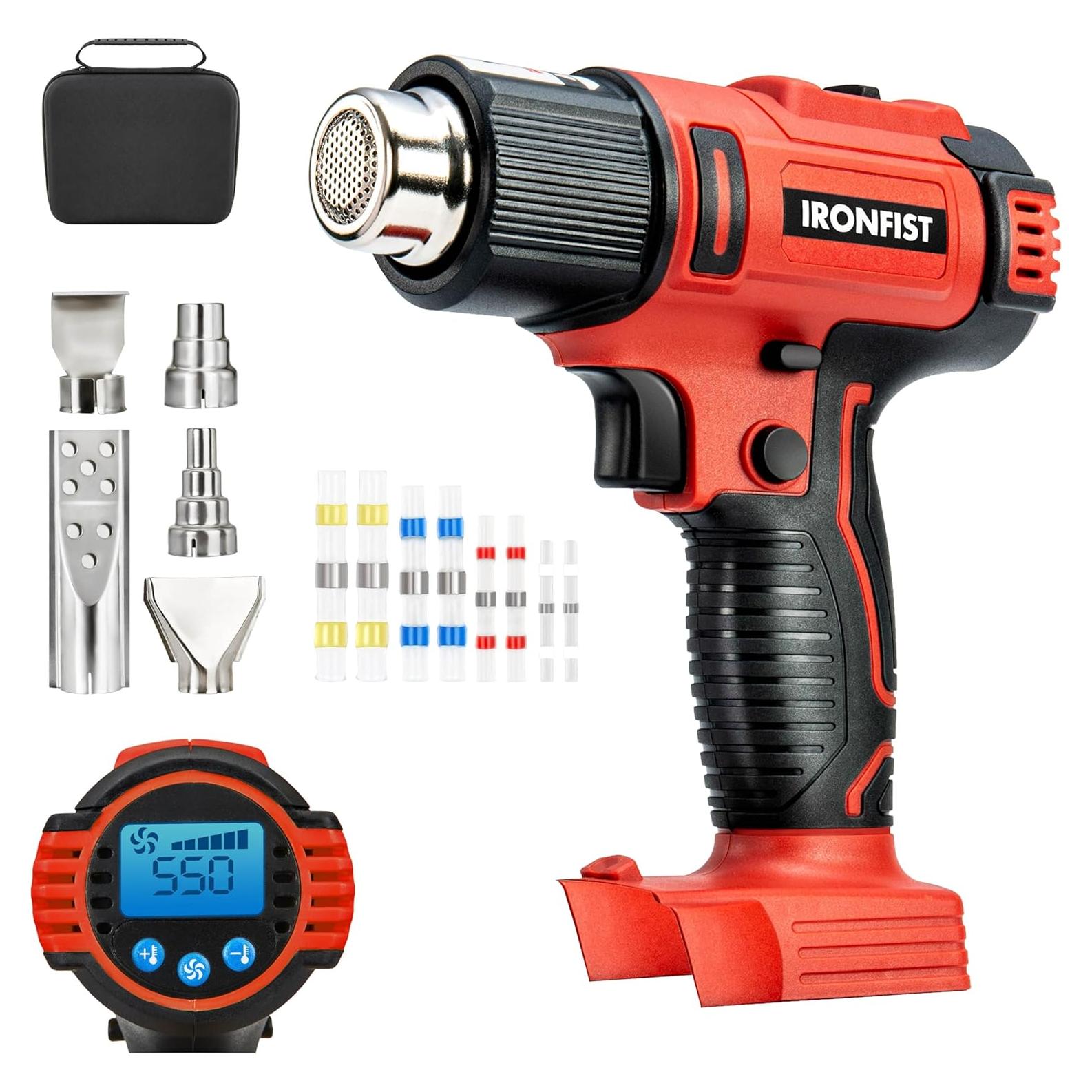 Pistola de Calor Inalámbrica IRONFIST 2 Temperaturas 50-550°C