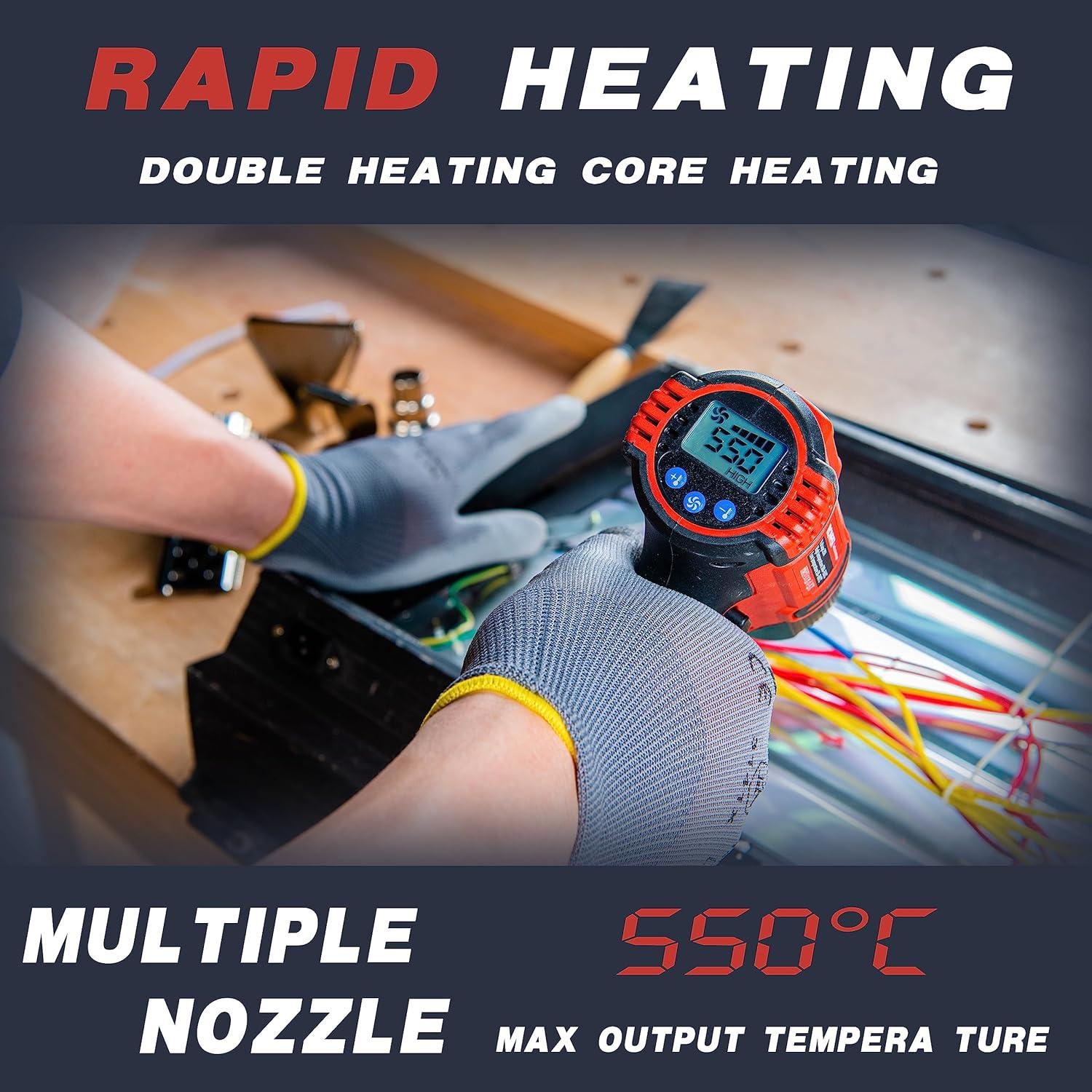 Pistola de Calor Inalámbrica IRONFIST 2 Temperaturas 50-550°C