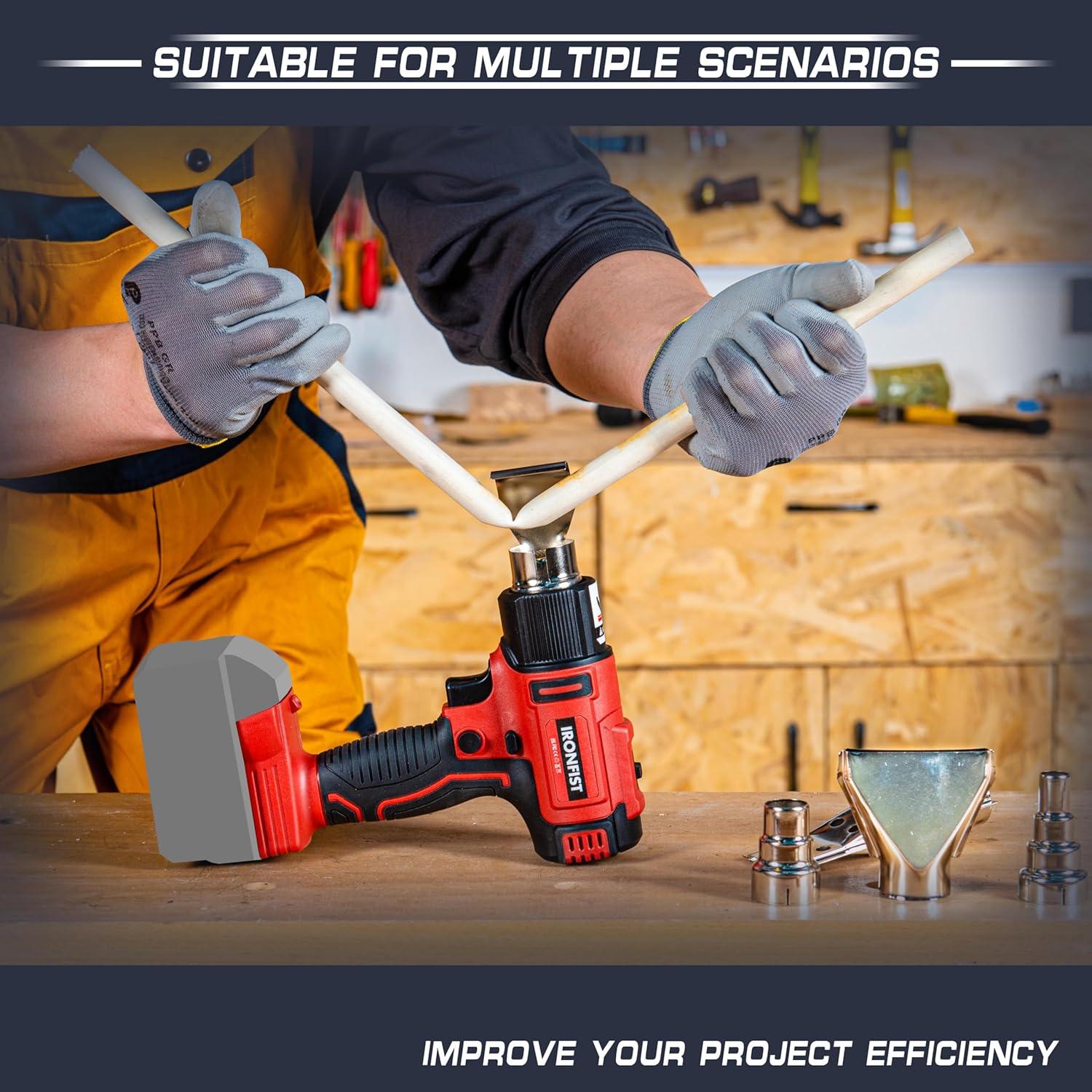 Pistola de Calor Inalámbrica IRONFIST 2 Temperaturas 50-550°C