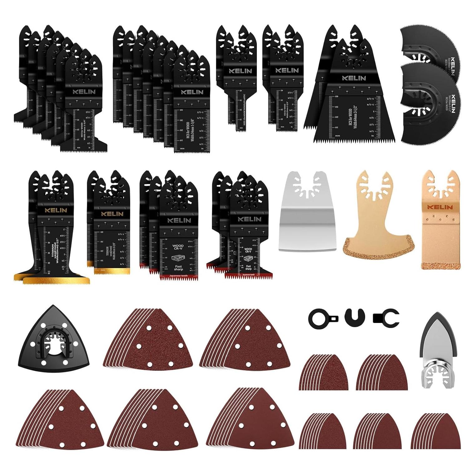 KELIN Kit de 118 Piezas de Cuchillas Multiherramienta Universal