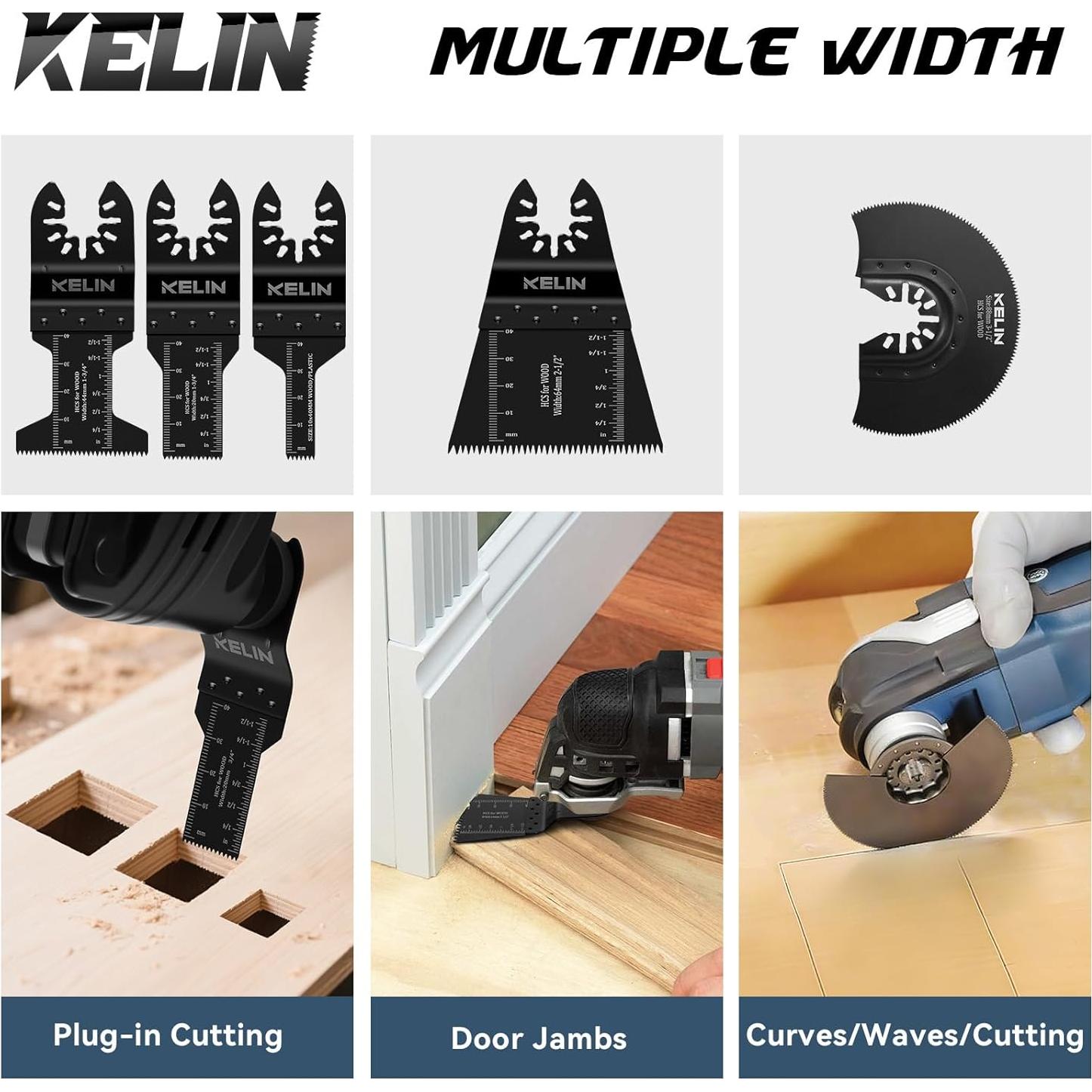 KELIN Kit de 118 Piezas de Cuchillas Multiherramienta Universal