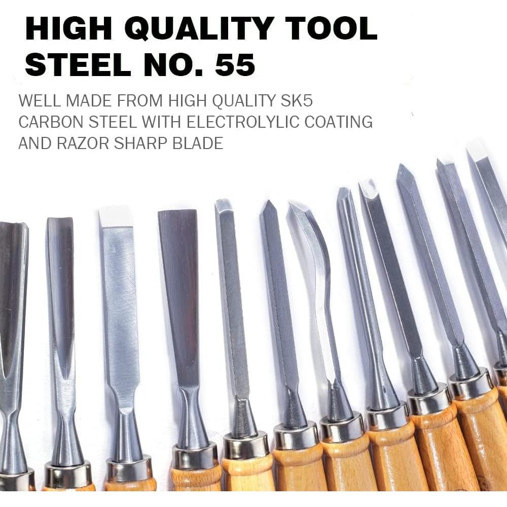 Juego de Cinceles de Tallado en Madera Monkey King Bar 12 Piezas