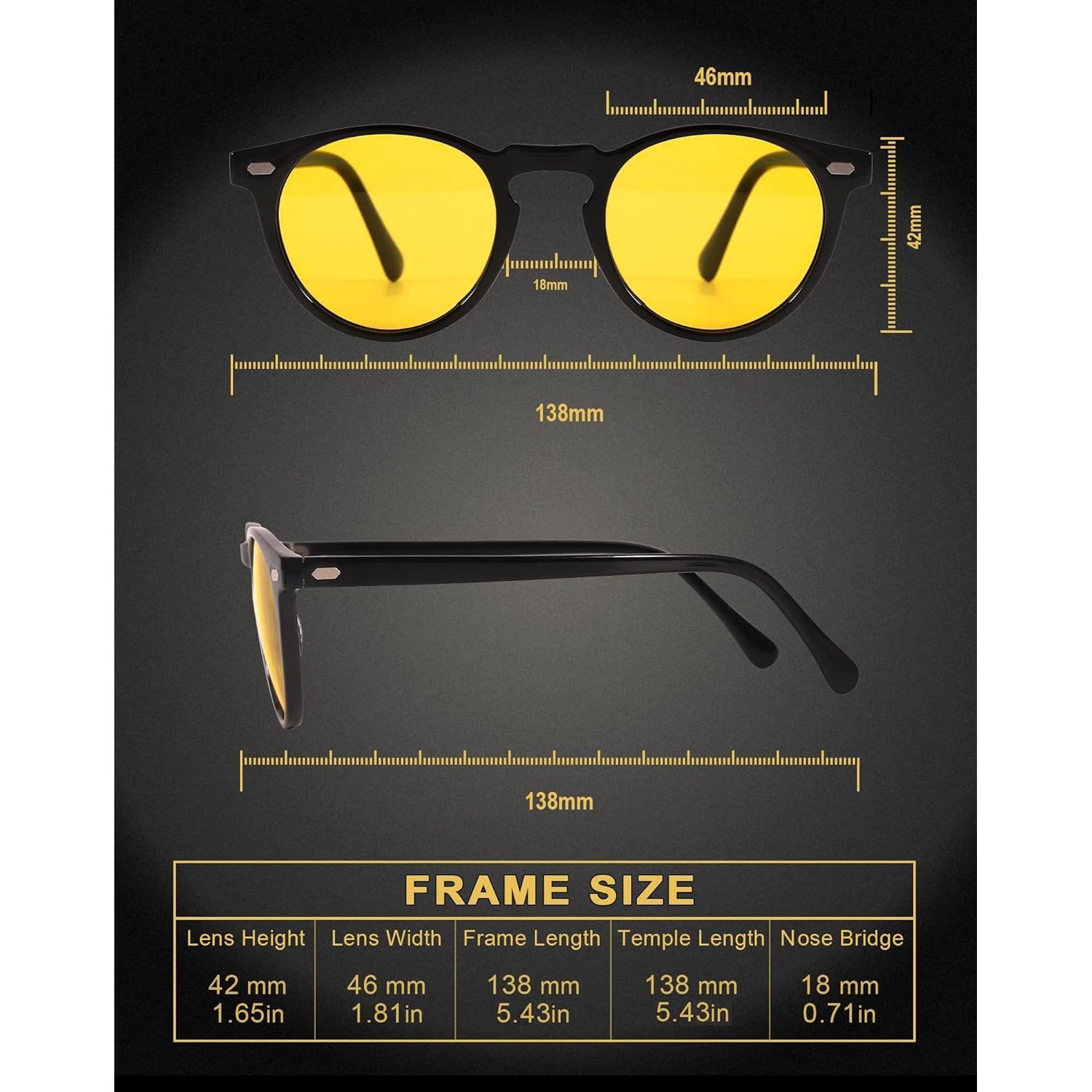 Gafas de Conducción Nocturna LVIOE Amarillas Polarizadas