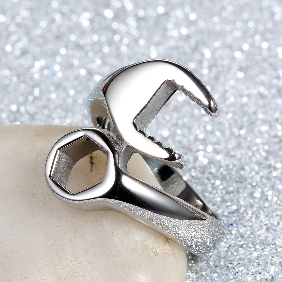 Anillo mecánico Flongo de acero inoxidable para hombres 24mm