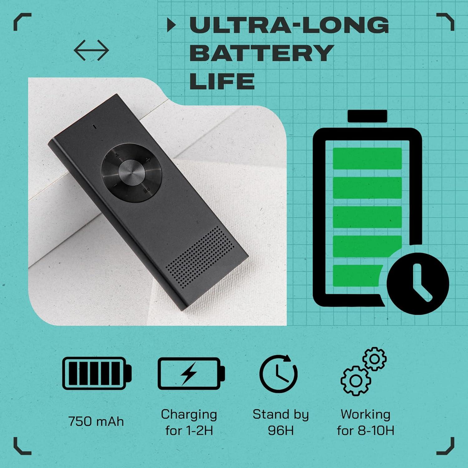 Traductor de Lenguaje Instantáneo Poliglu - 36 Idiomas, Portátil