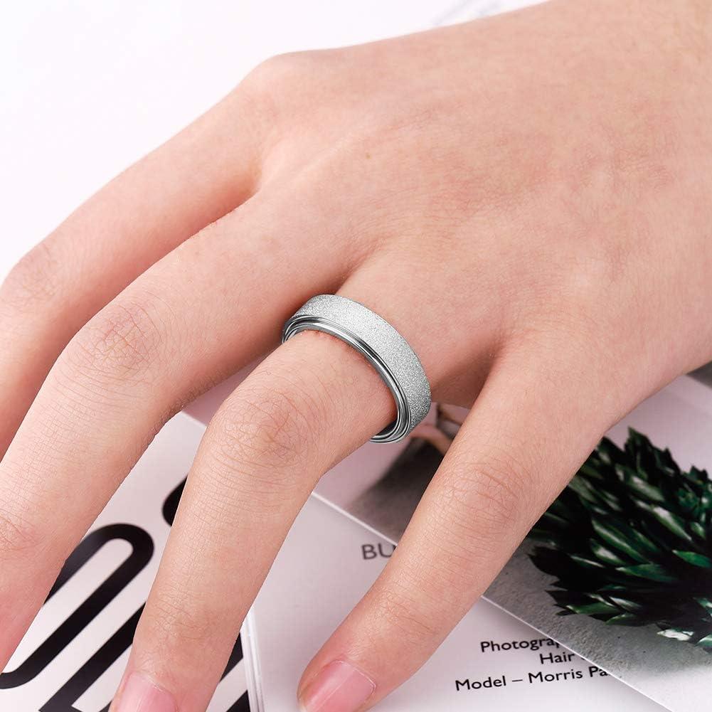 Anillo Giratorio de Acero Inoxidable Afftiny 6mm 5 Colores