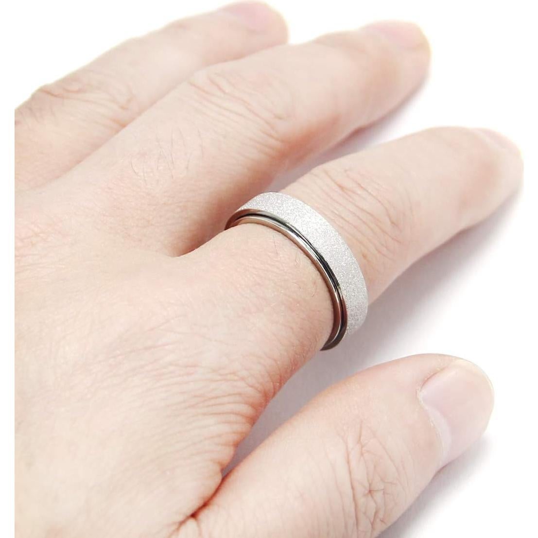 Anillo Giratorio de Acero Inoxidable Afftiny 6mm 5 Colores