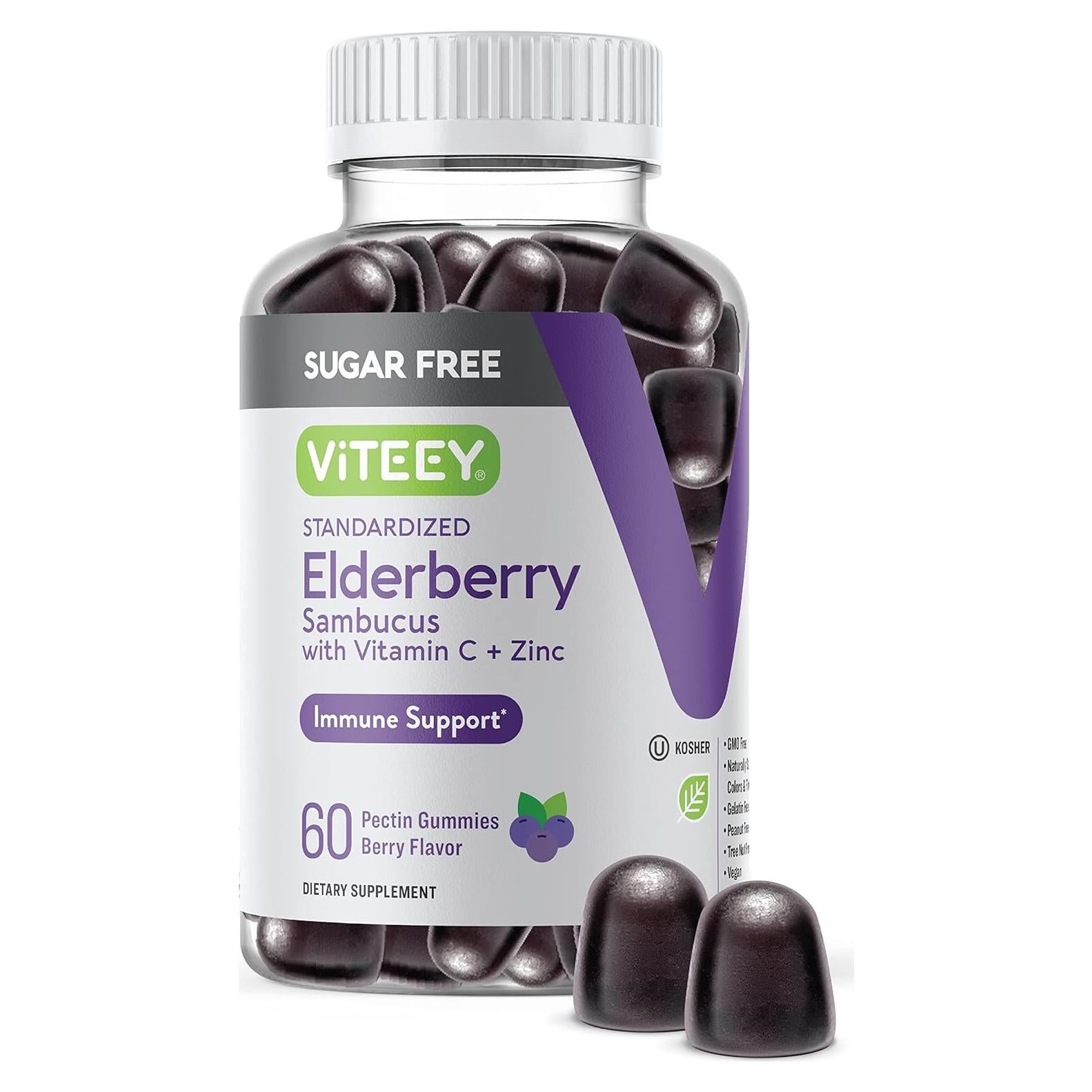 Gomas de Saúco Viteey 60 Unidades - Vitamina C y Zinc Veganas