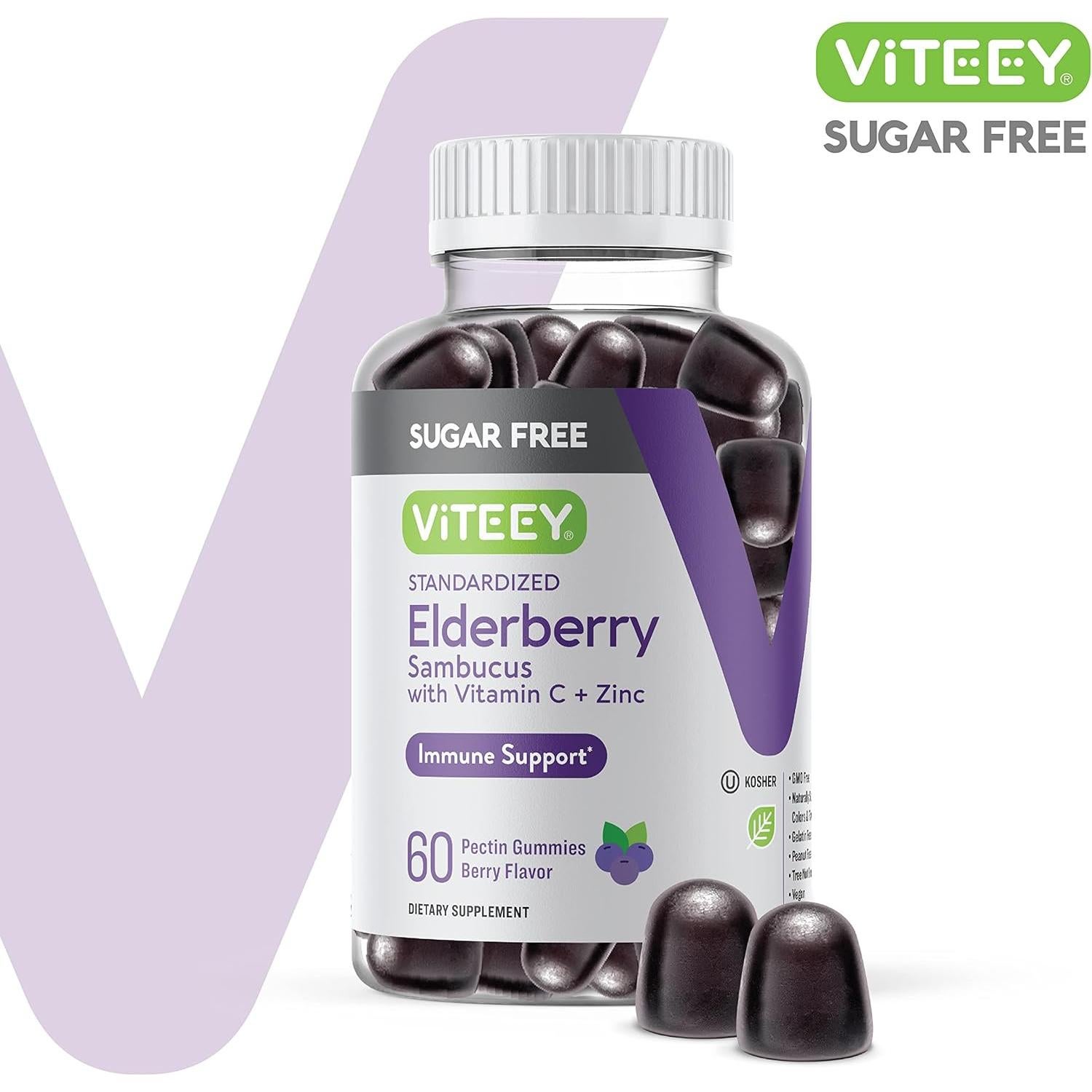 Gomas de Saúco Viteey 60 Unidades - Vitamina C y Zinc Veganas