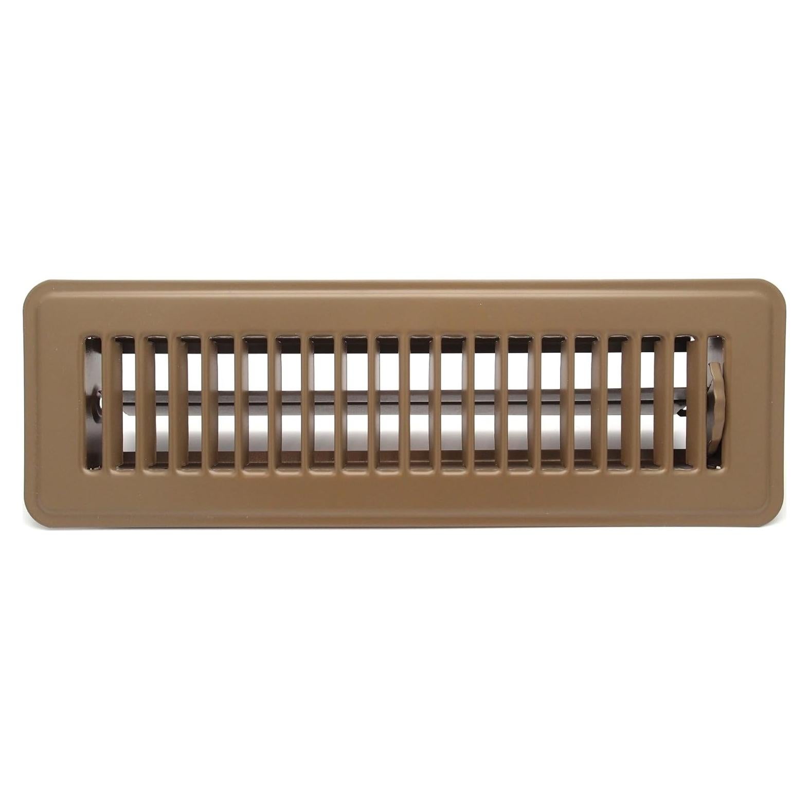 Registro de Piso HVAC Premium 10 x 2 cm Acero Rígido Marrón