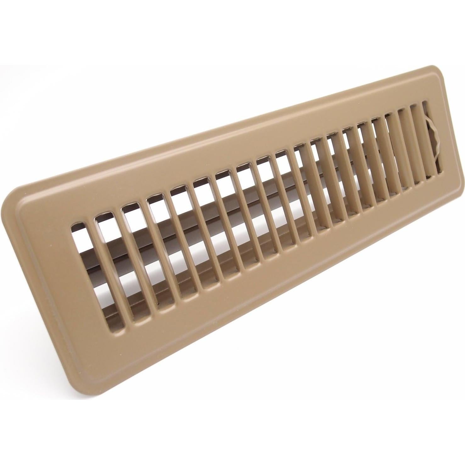 Registro de Piso HVAC Premium 10 x 2 cm Acero Rígido Marrón