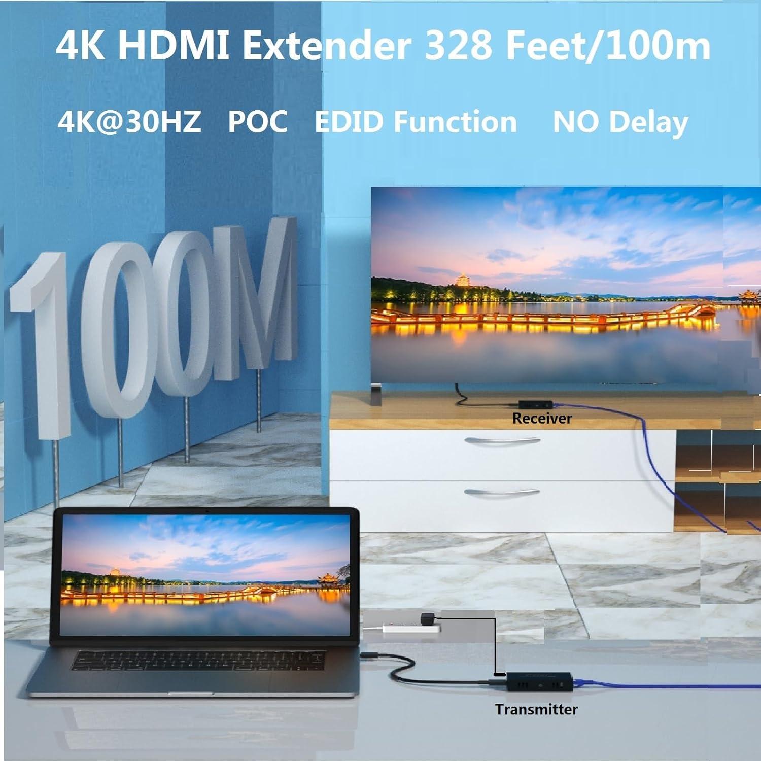 Extensor HDMI 4K LinSeek 100m POC Audio y Video HD