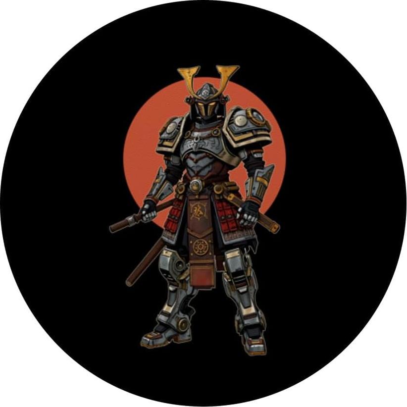 PopSockets Adhesivo PopGrip Mecha Samurai Steampunk Japonés
