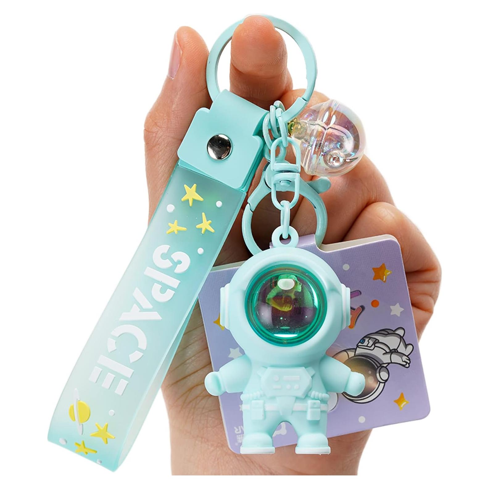Llavero Astronauta Kawaii You Wizv con Luz LED Verde