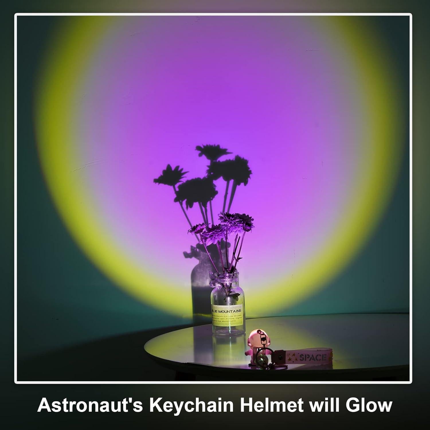 Llavero Astronauta Kawaii You Wizv con Luz LED Verde