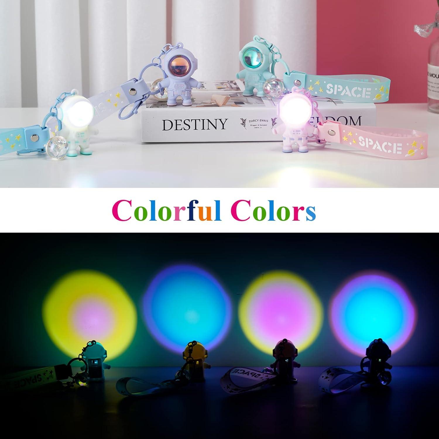 Llavero Astronauta Kawaii You Wizv con Luz LED Verde