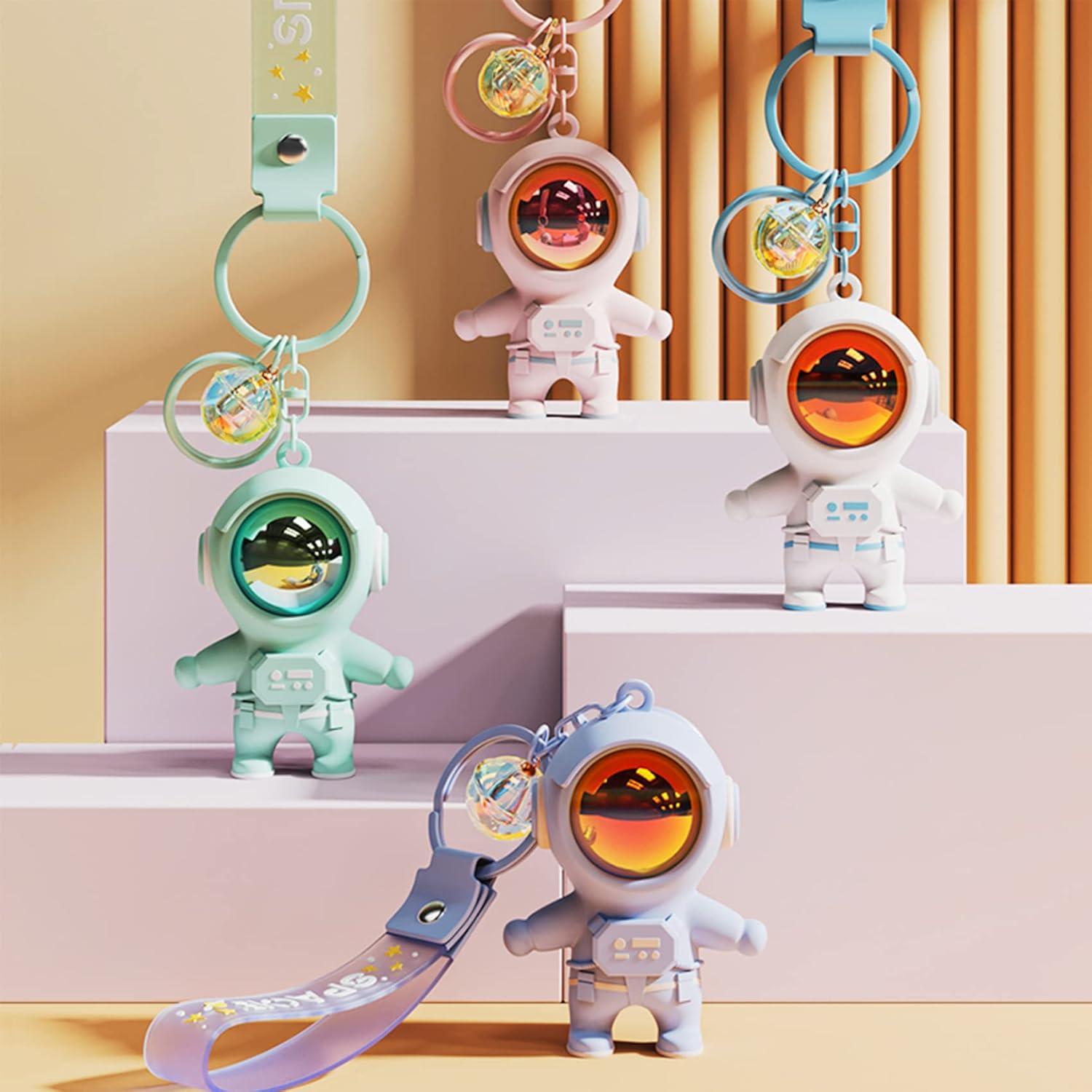 Llavero Astronauta Kawaii You Wizv con Luz LED Verde