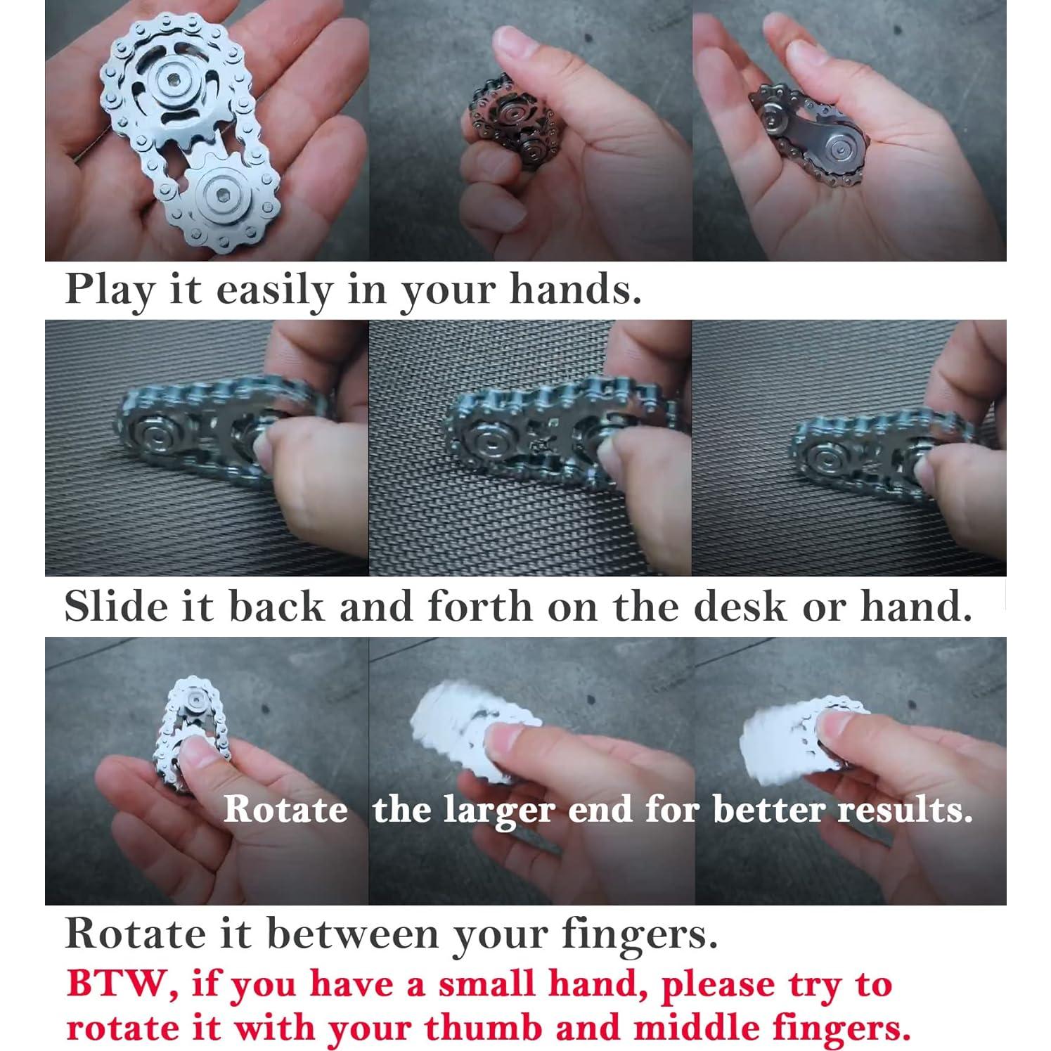 Engranaje Fidget Wewinn Acero Inoxidable 60x36x12mm Colorido