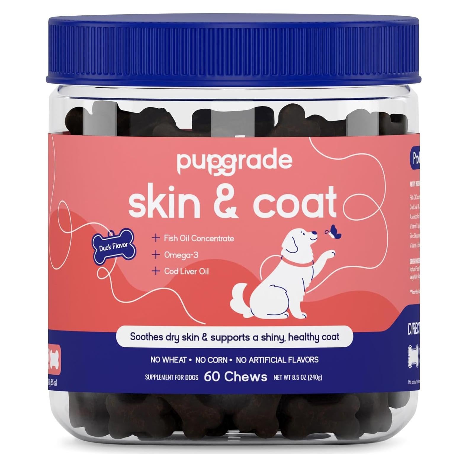 Suplemento Masticable PupGrade para Piel y Pelaje - 60 Unidades