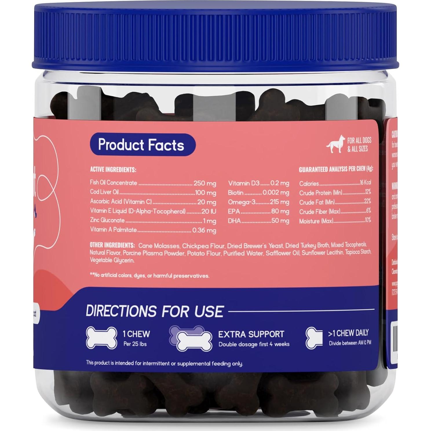 Suplemento Masticable PupGrade para Piel y Pelaje - 60 Unidades