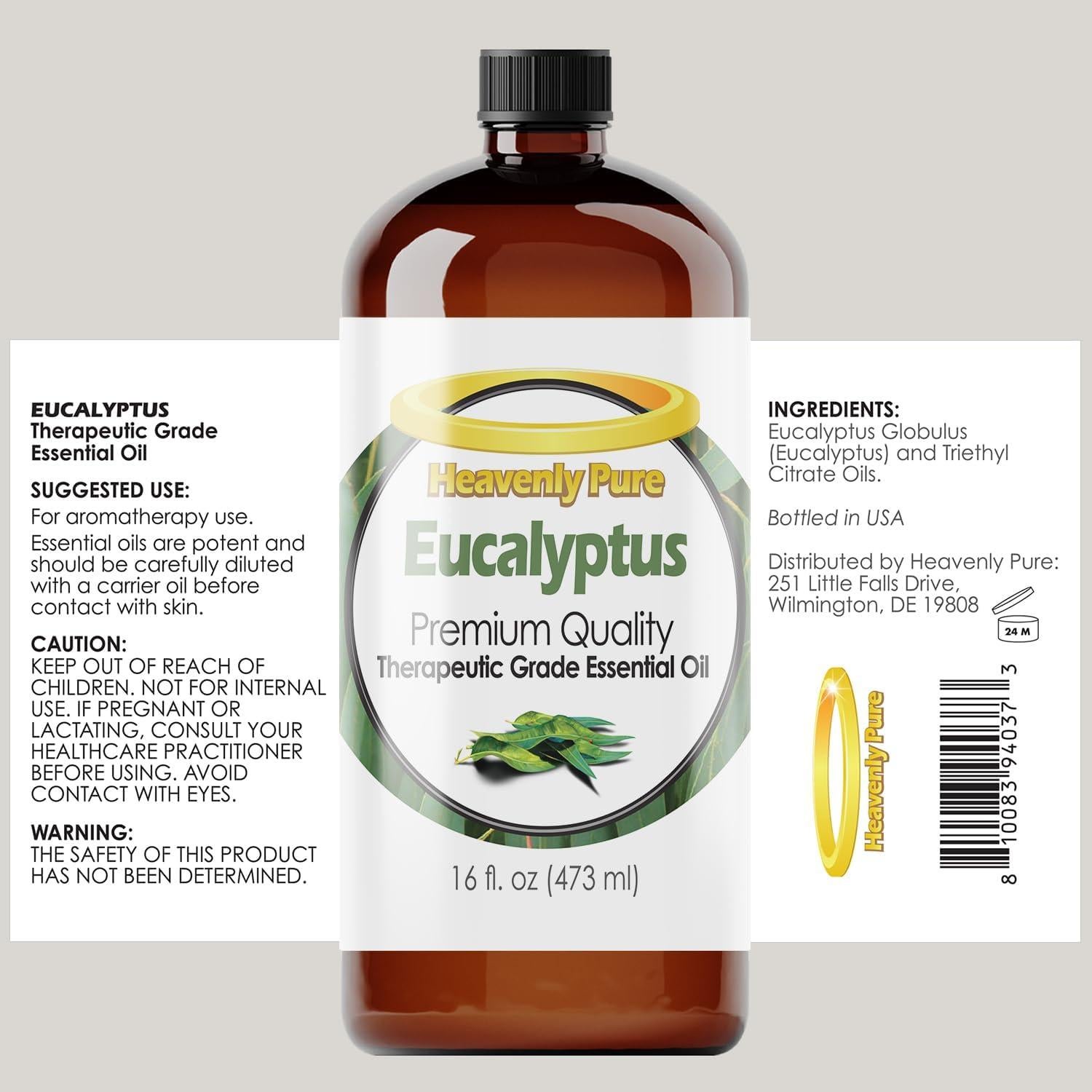 Aceite Esencial de Eucalipto 473 ml Heavenly Pure - Aromaterapia