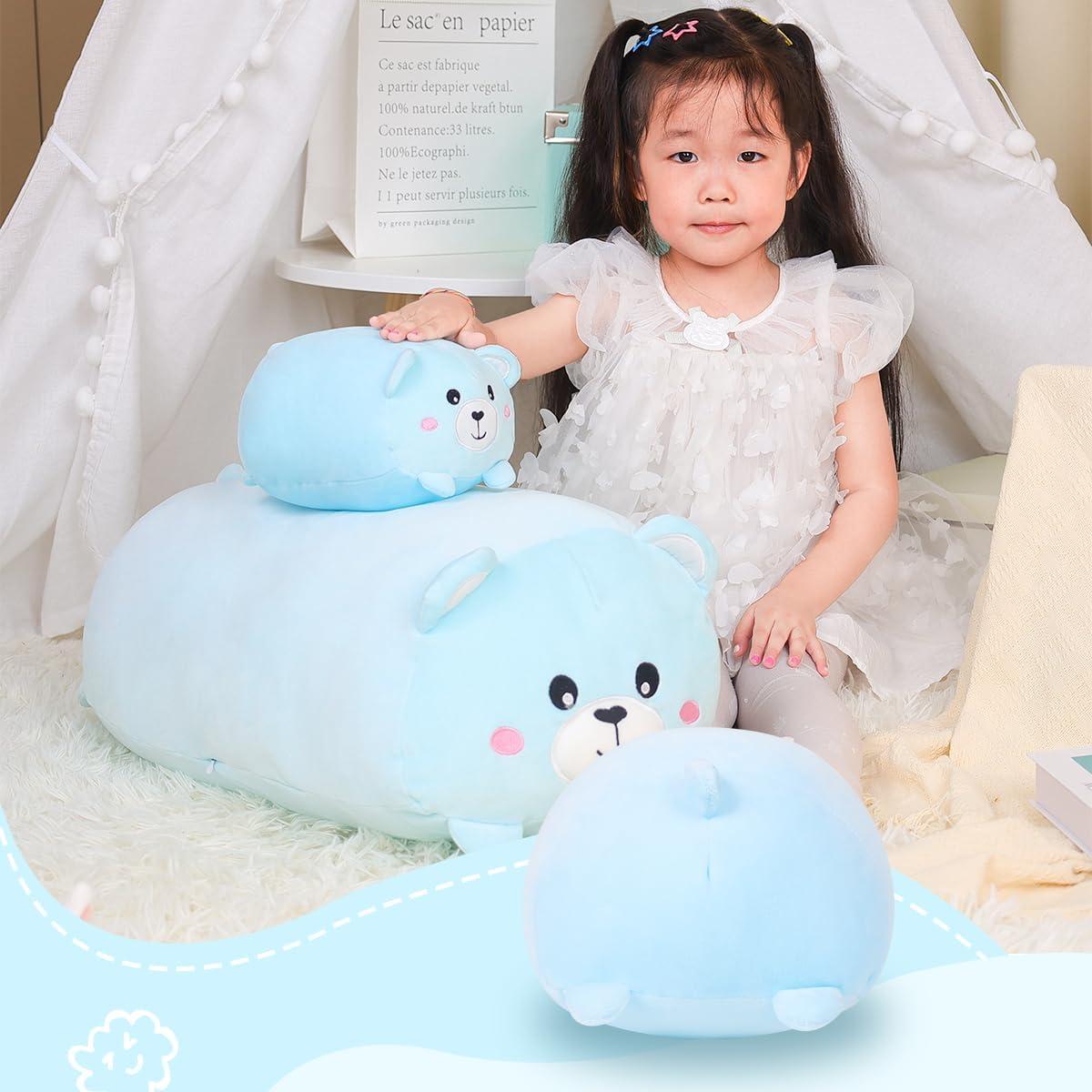 Almohada Cilíndrica de Peluche AIXINI 60 cm Osito Suave