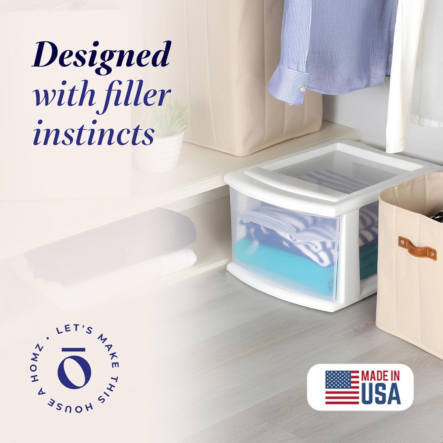 Carro de Almacenamiento HOMZ 1 Cajón Plástico Transparente 36.2 cm