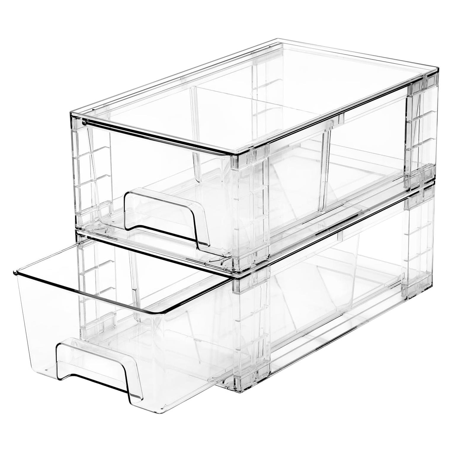 Cajones de Almacenamiento Apilables COKIHOM 2 Unidades 30.5x19x22.4cm