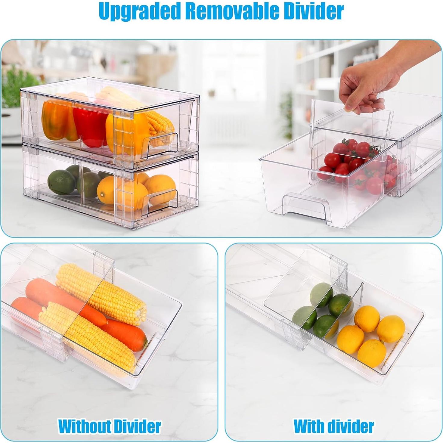 Cajones de Almacenamiento Apilables COKIHOM 2 Unidades 30.5x19x22.4cm