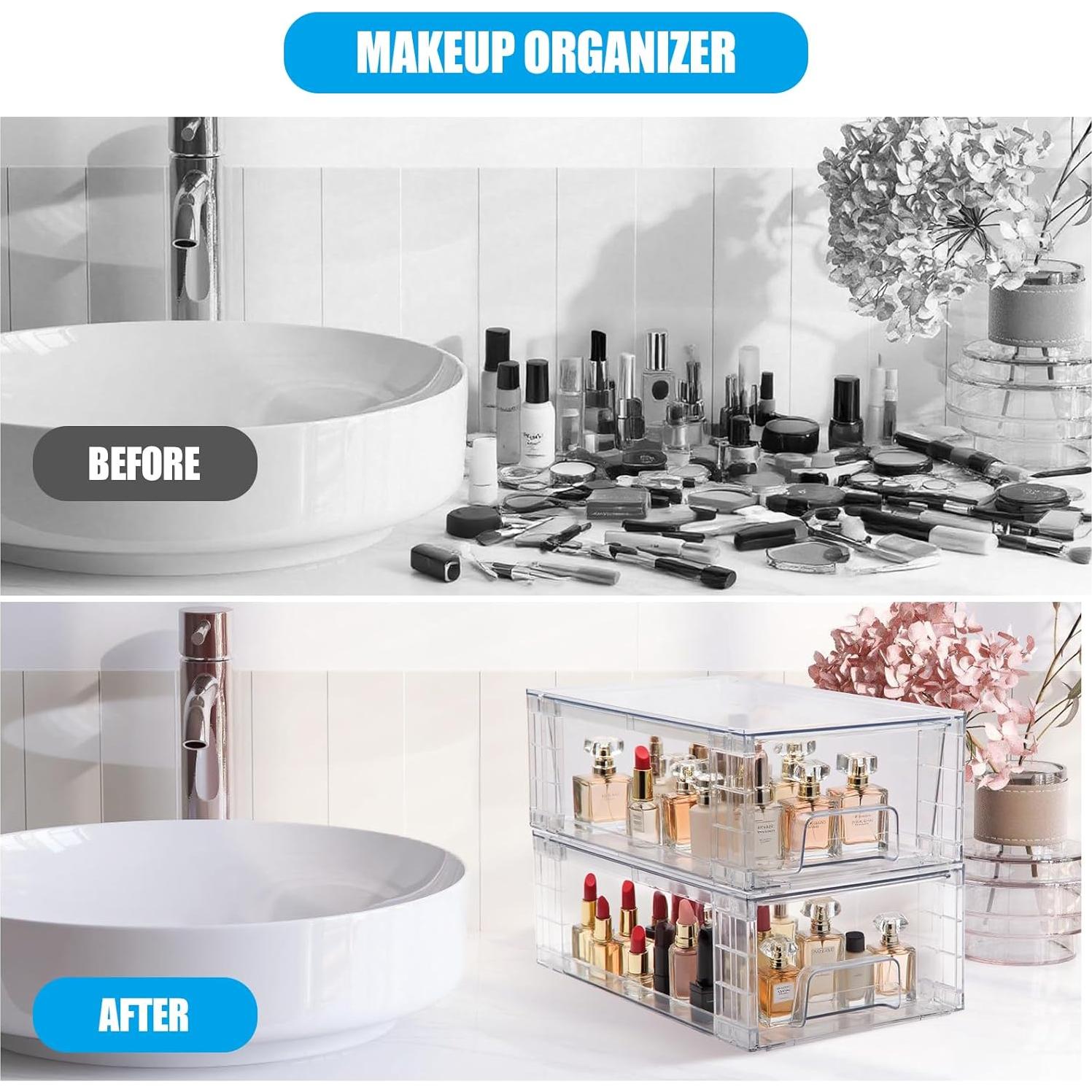 Cajones de Almacenamiento Apilables COKIHOM 2 Unidades 30.5x19x22.4cm