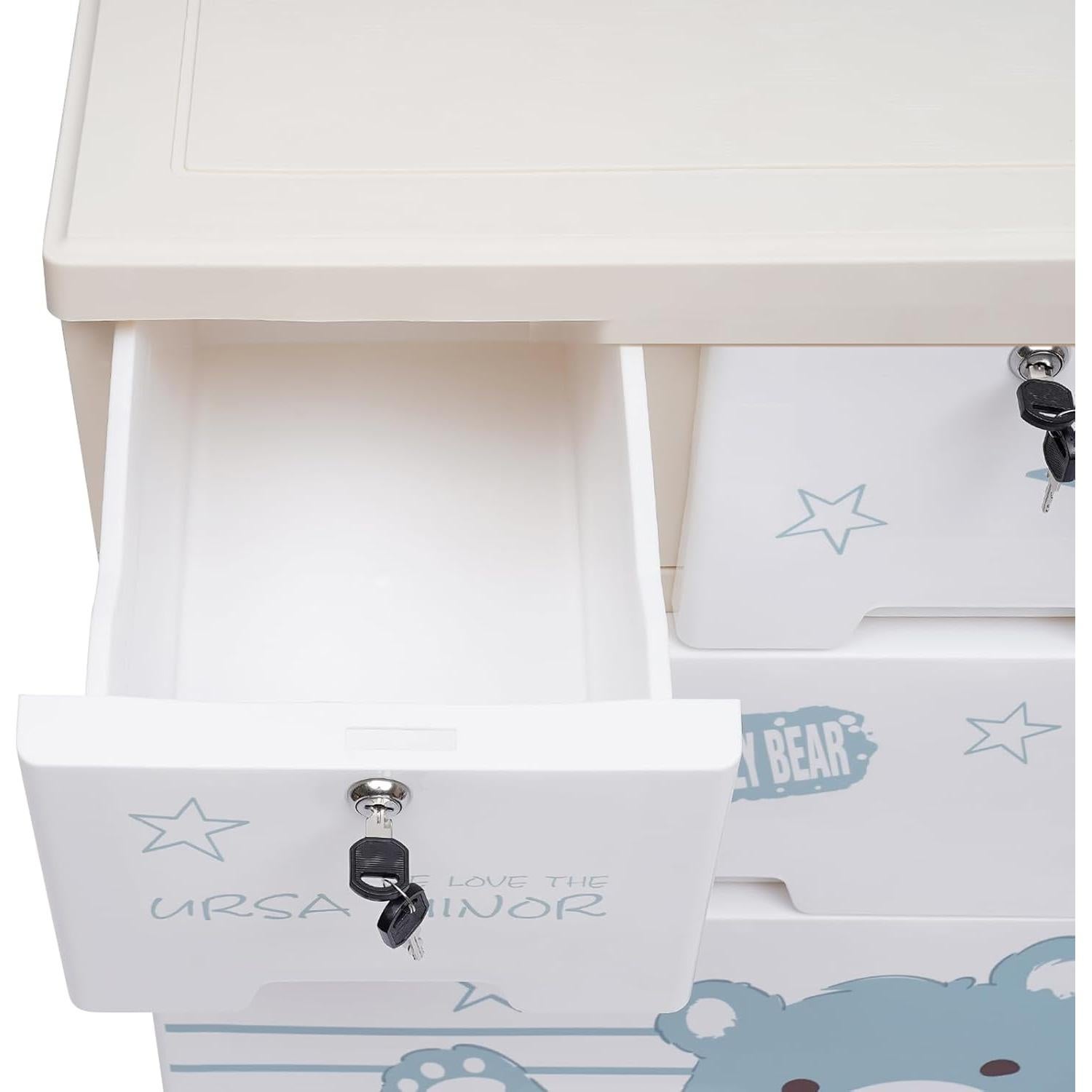 Cajonera de Plástico JUOPTGJ 6 Cajones Multicolor 50x34.9x101.8cm