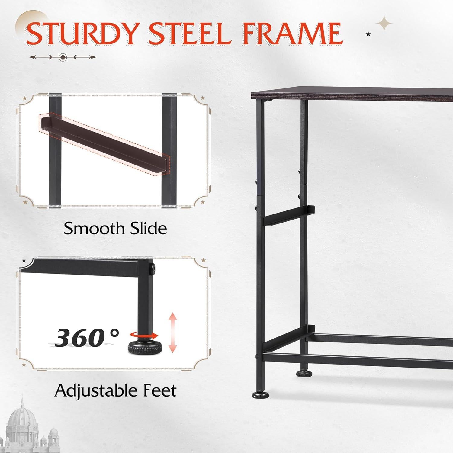 Mesita de Noche WLIVE ASNG088HH 2 Cajones Gris Oscuro