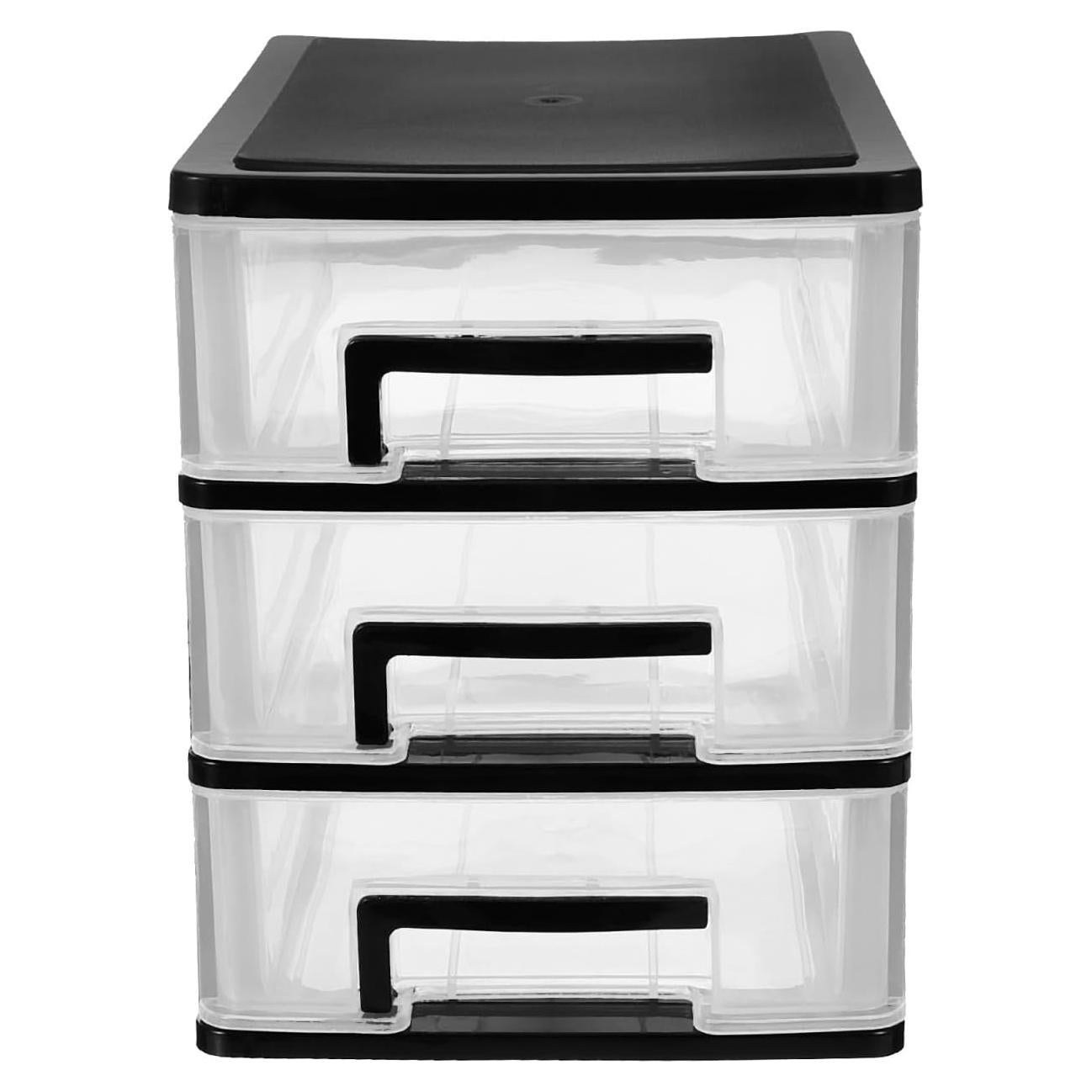 Organizador de Cajones Tofficu 3 Capas Plástico Negro 21.6x15.2x30.9 cm