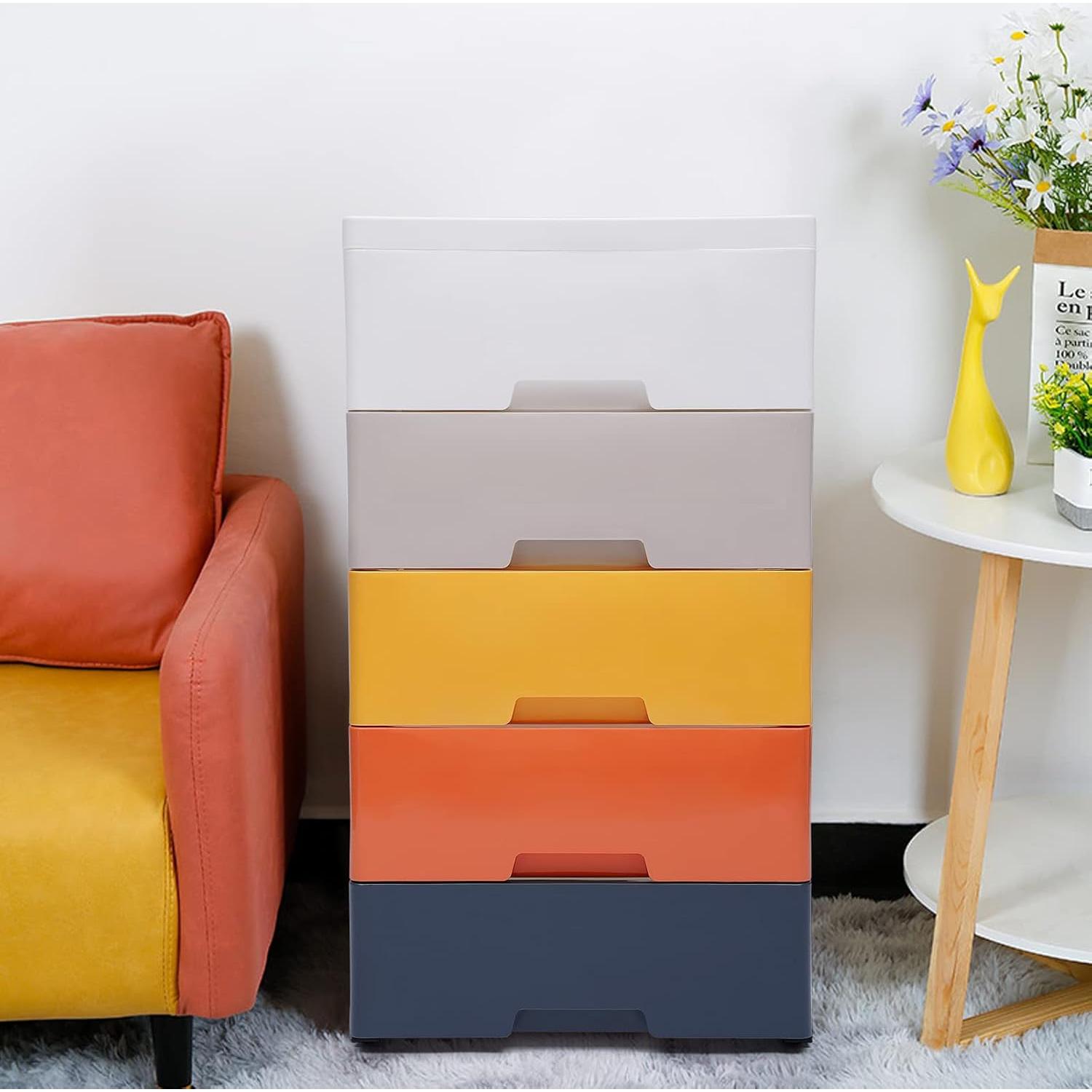 Armario de Almacenamiento Vertical KONKENIE 5 Cajones 45x30x84cm