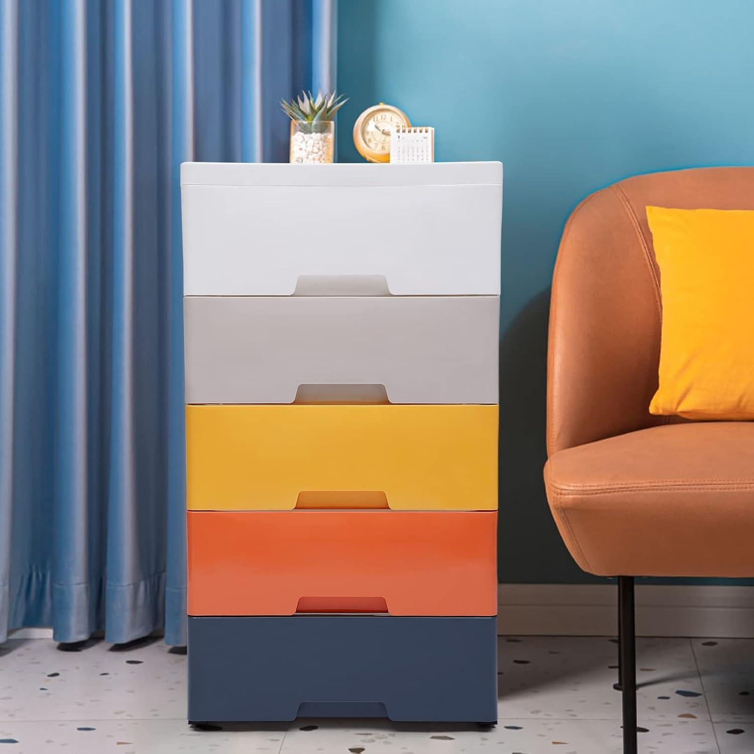 Armario de Almacenamiento Vertical KONKENIE 5 Cajones 45x30x84cm