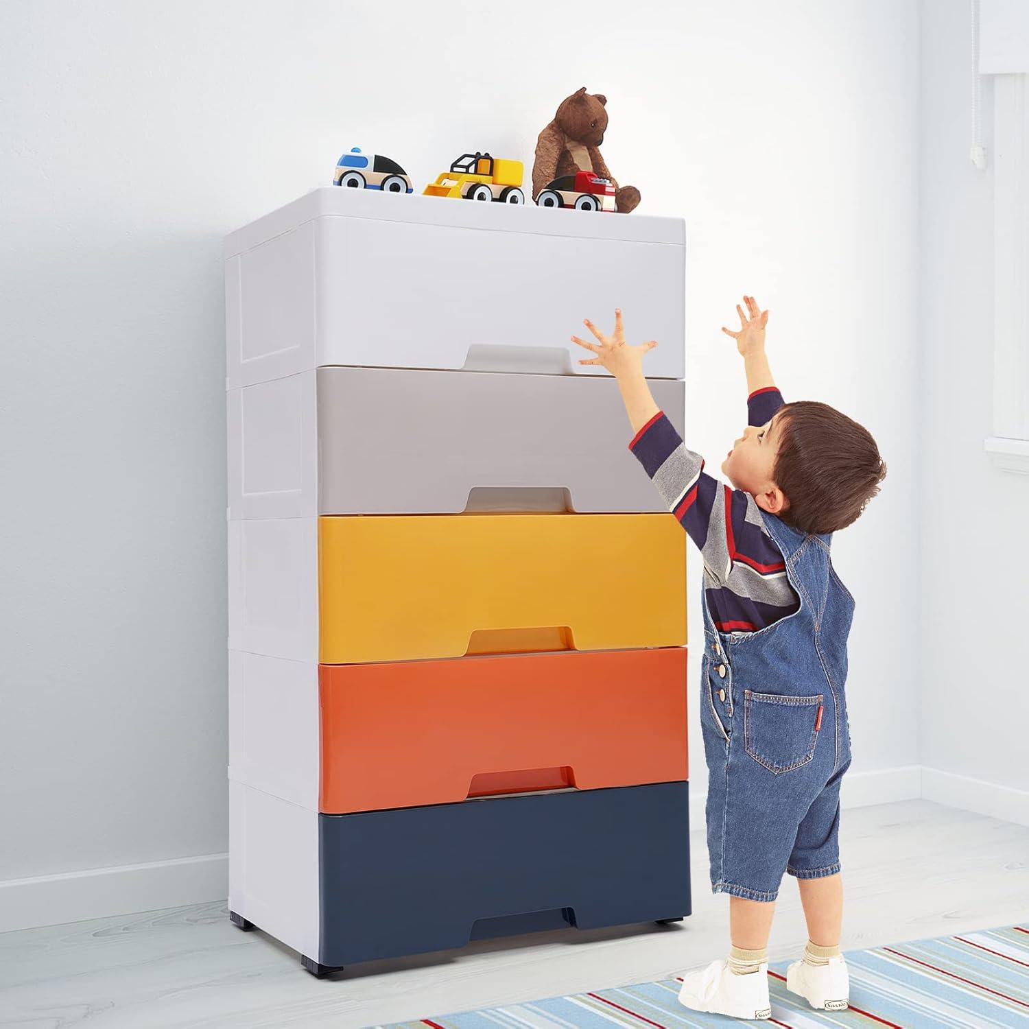 Armario de Almacenamiento Vertical KONKENIE 5 Cajones 45x30x84cm