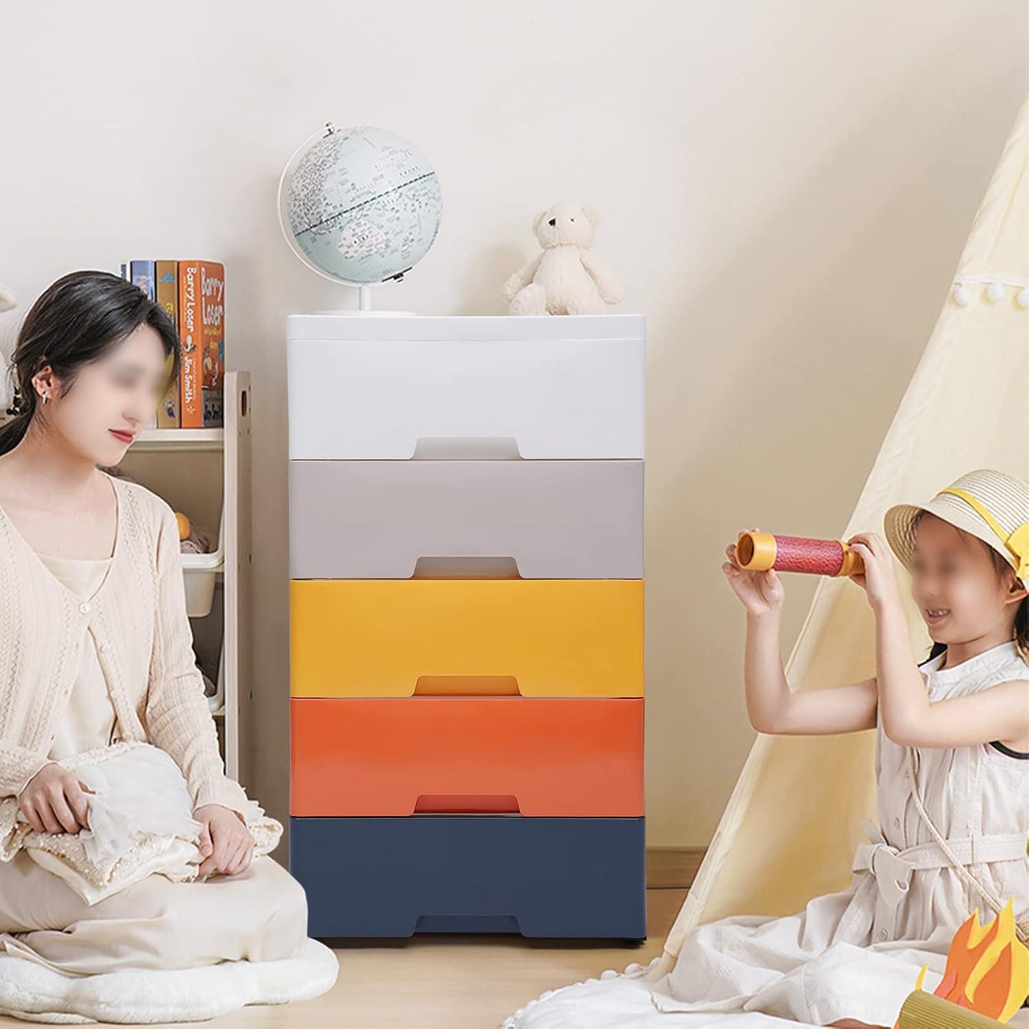 Armario de Almacenamiento Vertical KONKENIE 5 Cajones 45x30x84cm