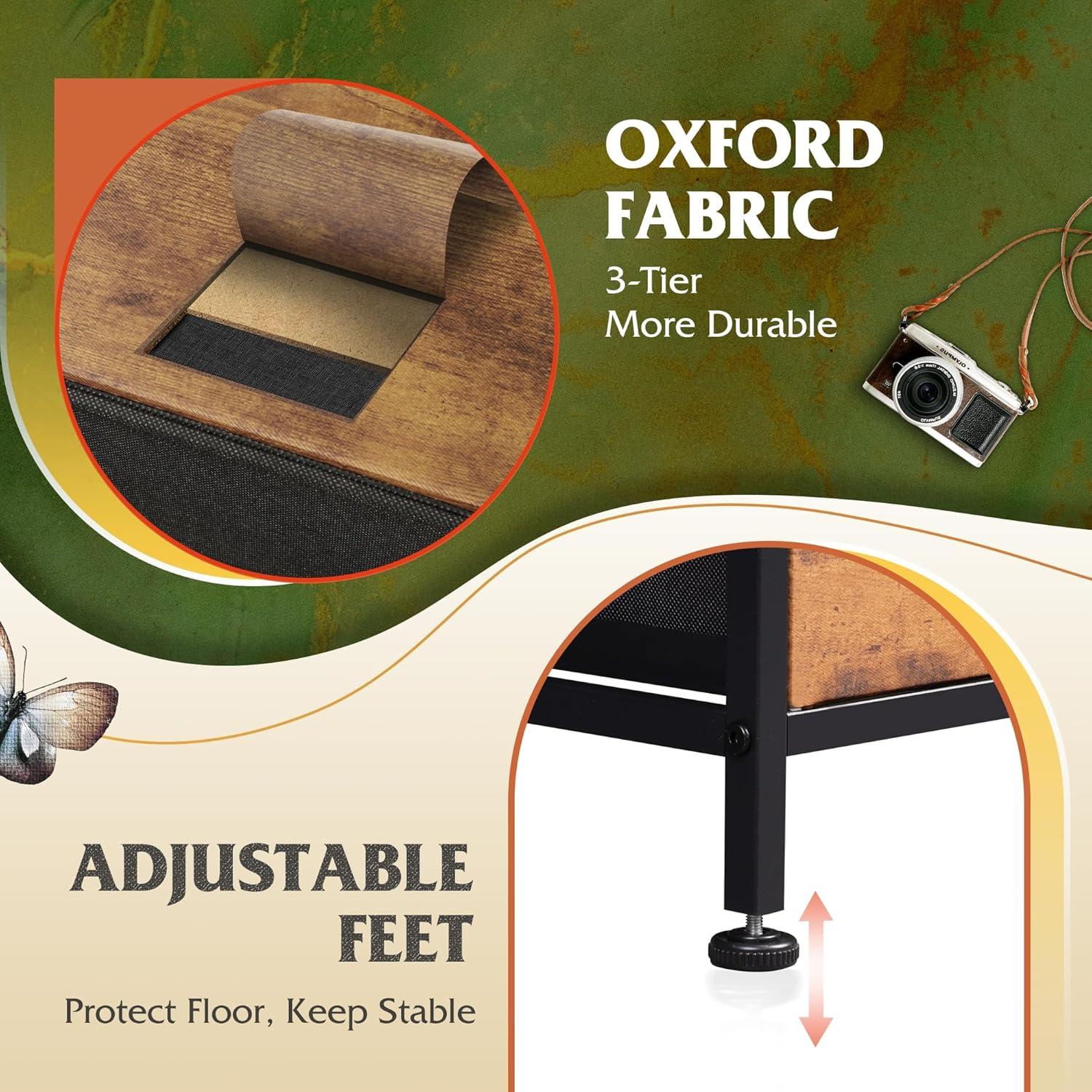 Torre de Almacenamiento WLIVE 11 Cajones Marrón Rústico