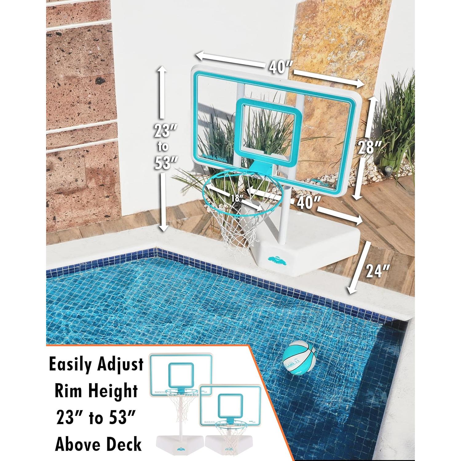 Aro de Baloncesto para Piscina DunnRite Splash & Shoot 18"