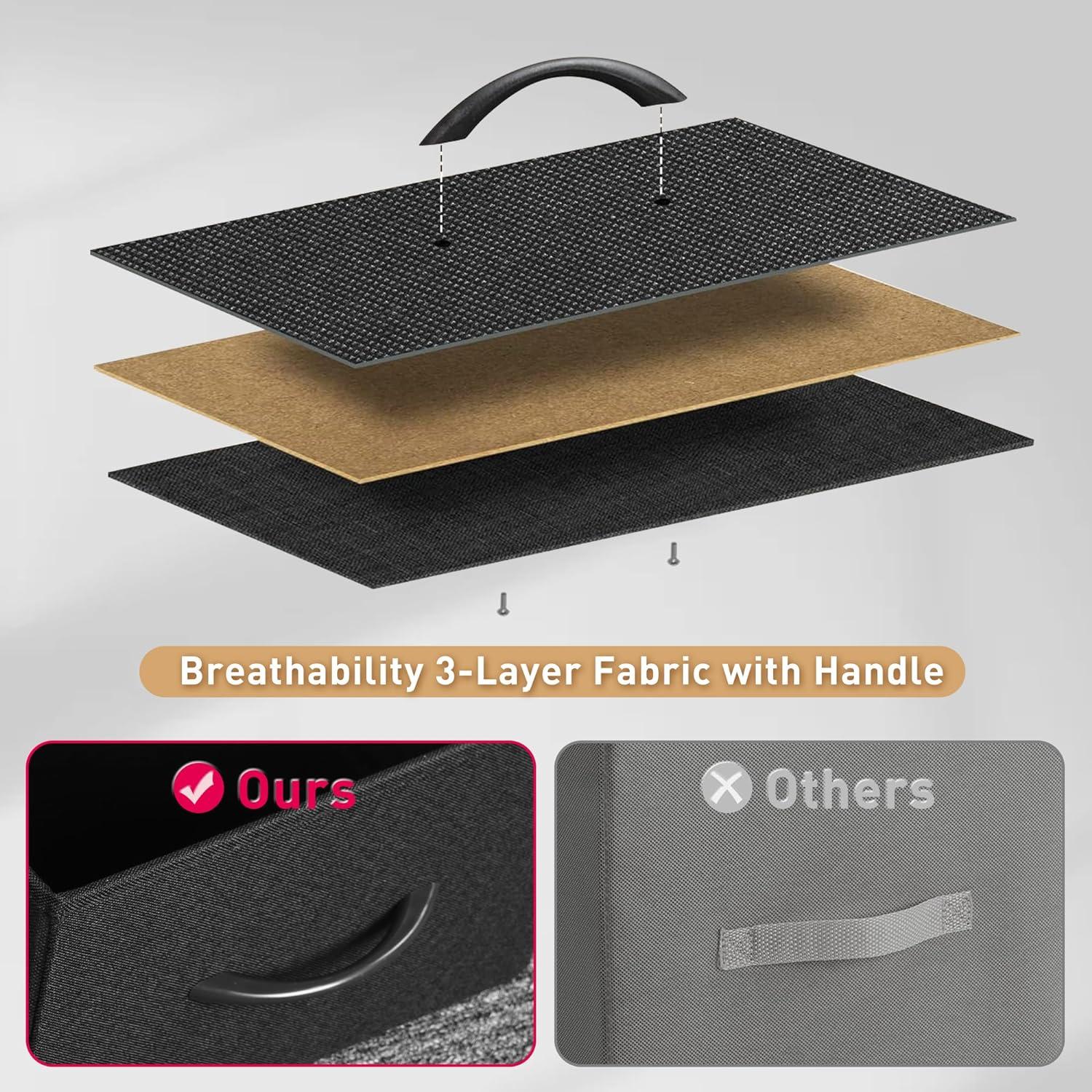 Cómoda Alta Mifuro 6 Cajones Negro Estructura Acero