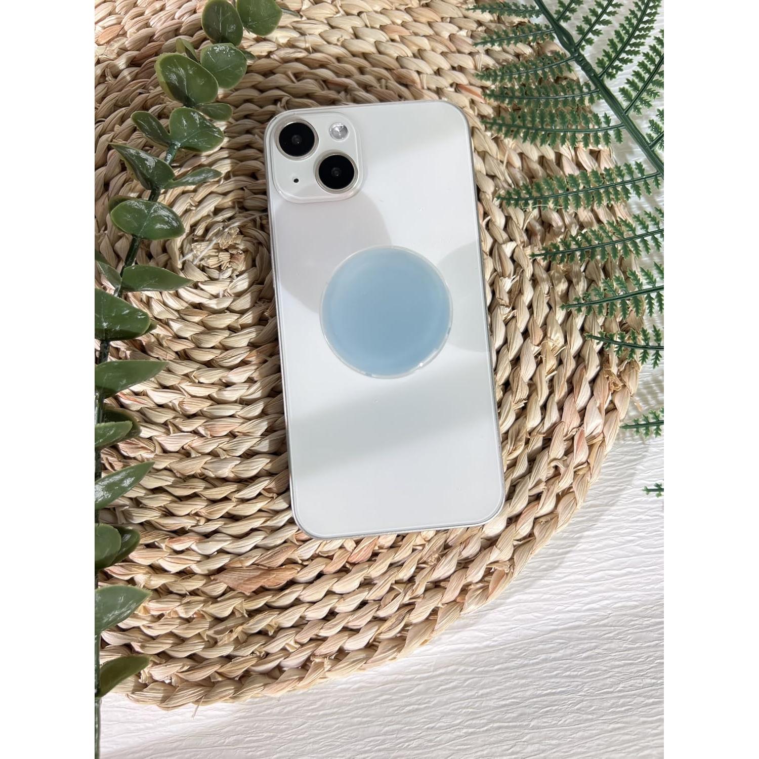 Soporte para teléfono celular Petitepop, resina y acrílico, azul